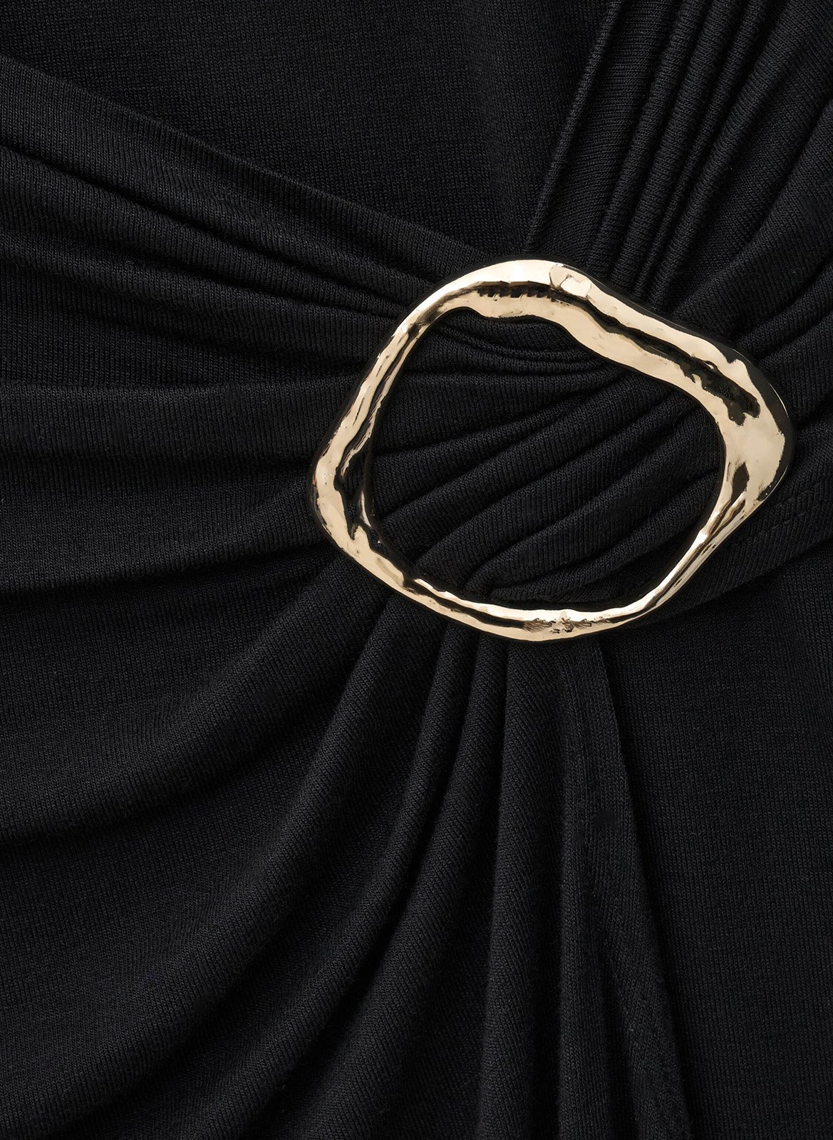 Robe midi ajustée avec drapé unie galtea BA&SH Noir