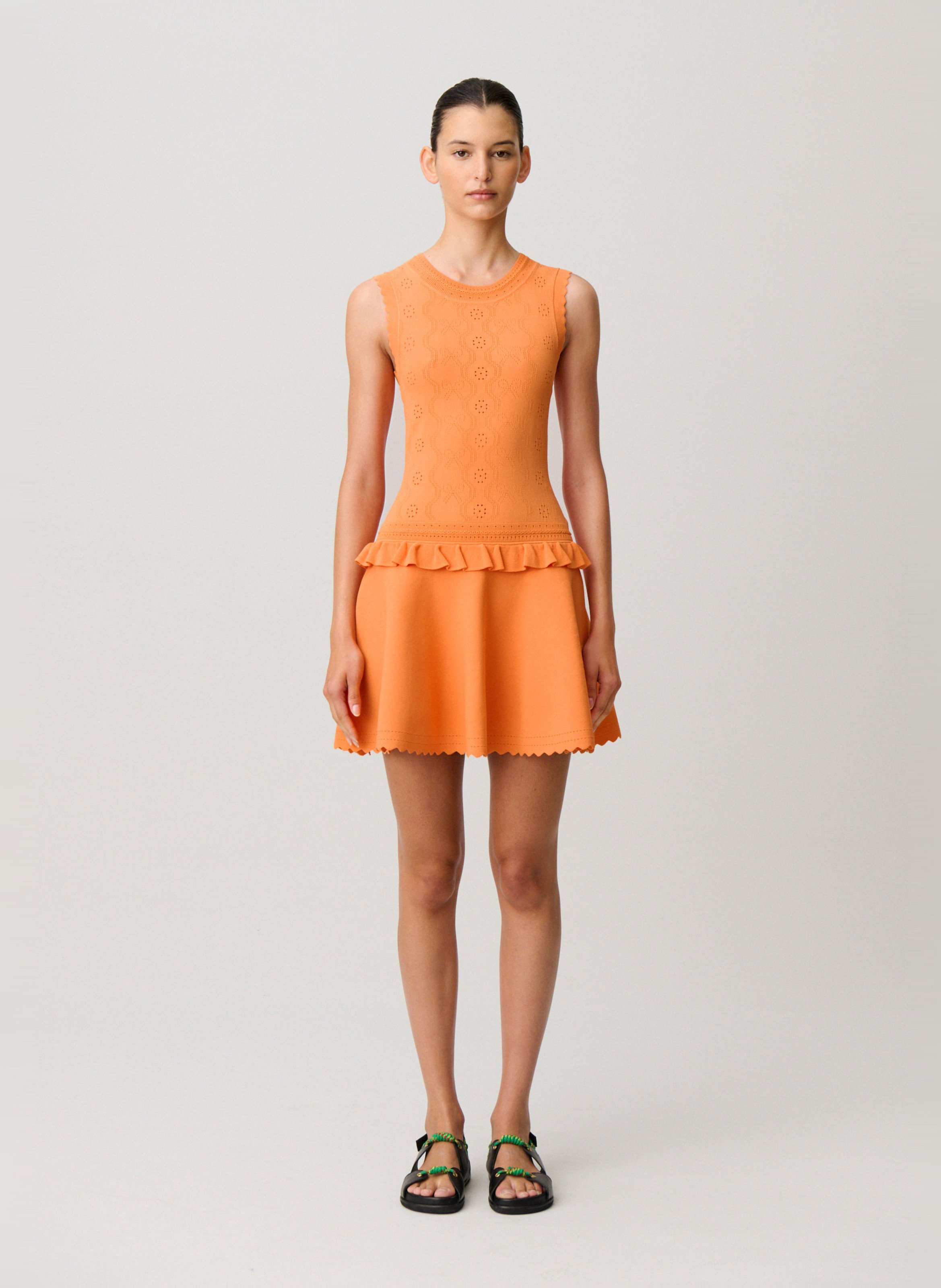 Robe courte col rond CLAUDIE PIERLOT Orange