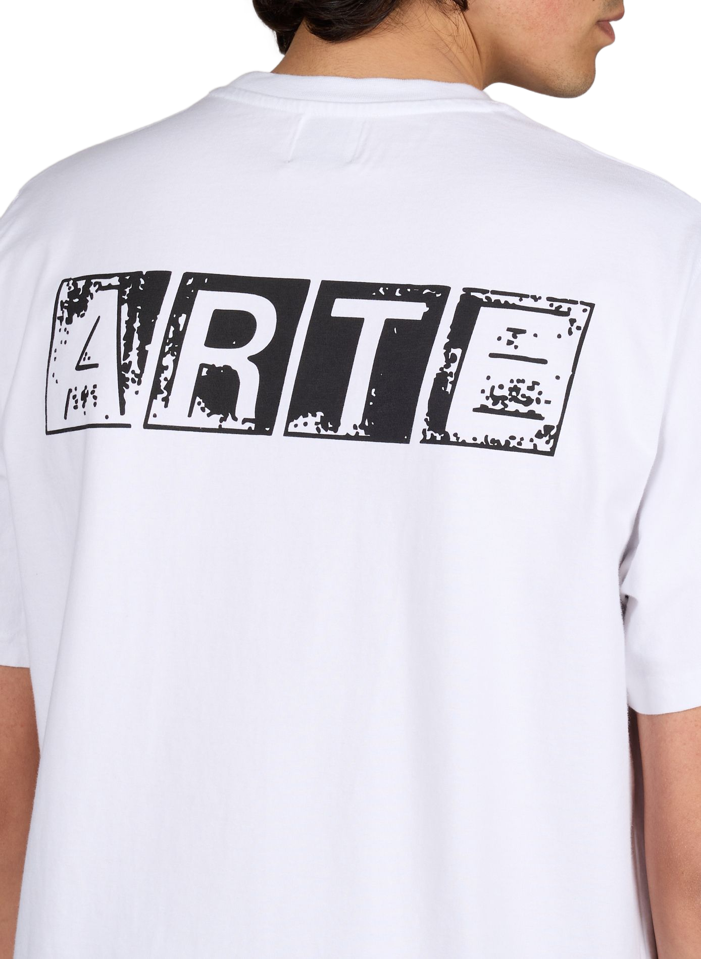 Round neck printed T-shirt ARTE ANTWERP White