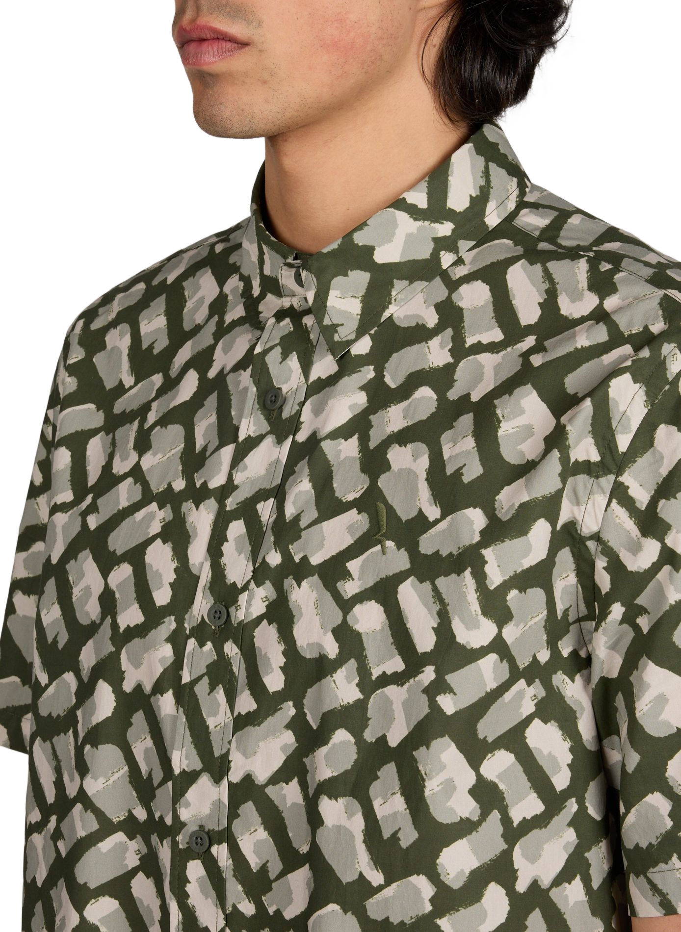 Chemise droite en coton AIGLE Kaki