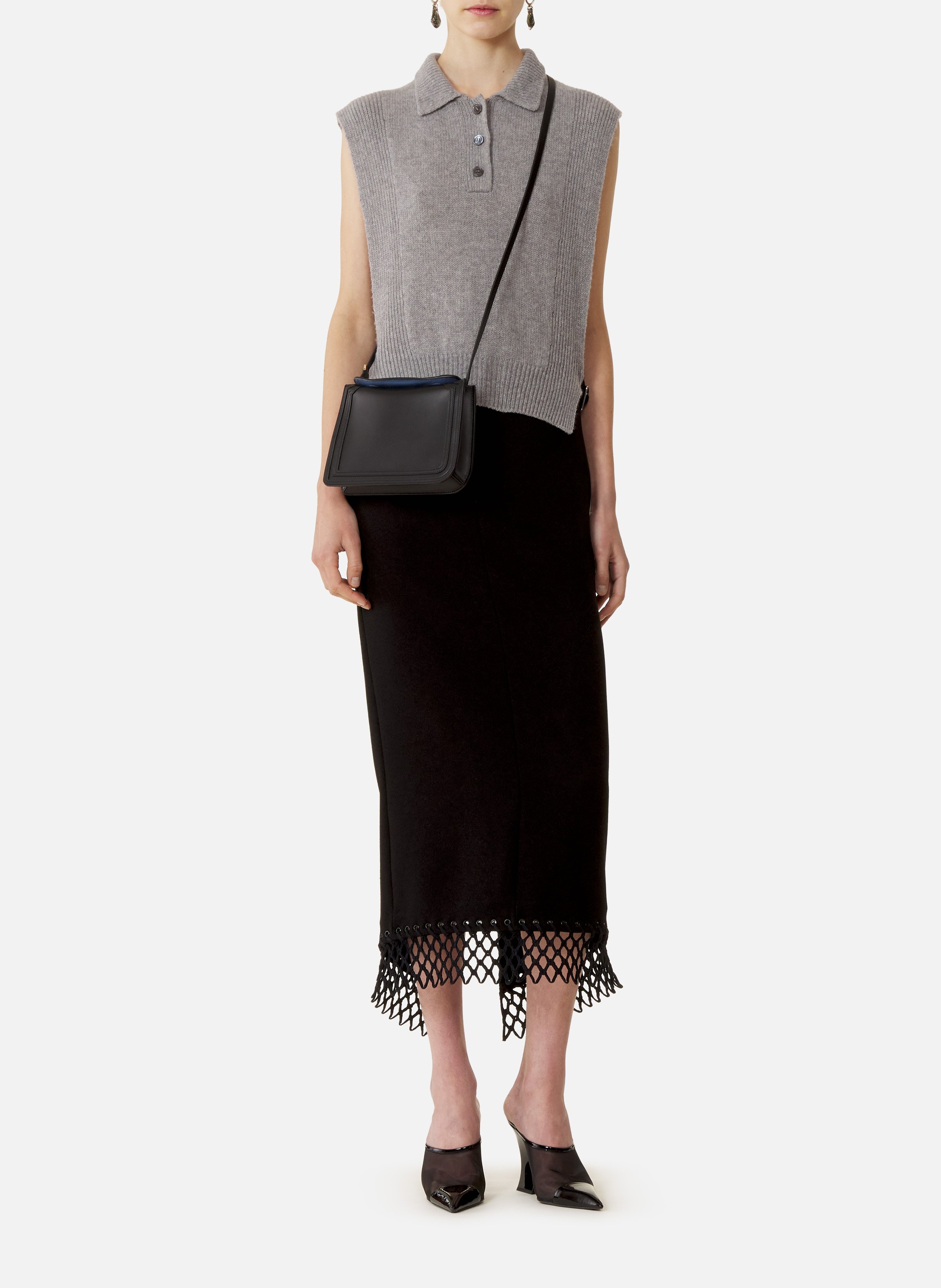 Pull sans manches en cachemire LANVIN Noir