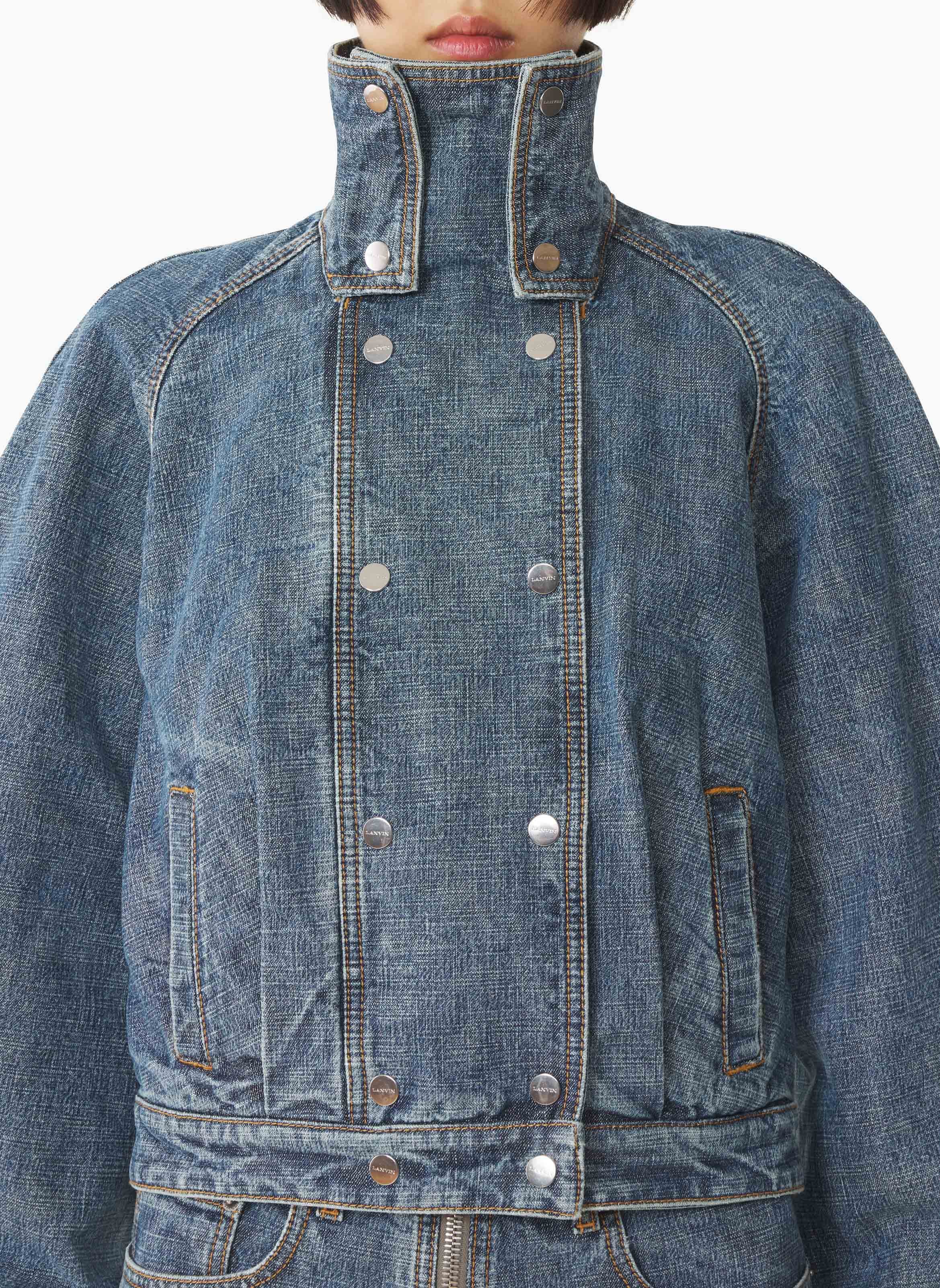 Blouson court en denim LANVIN Bleu