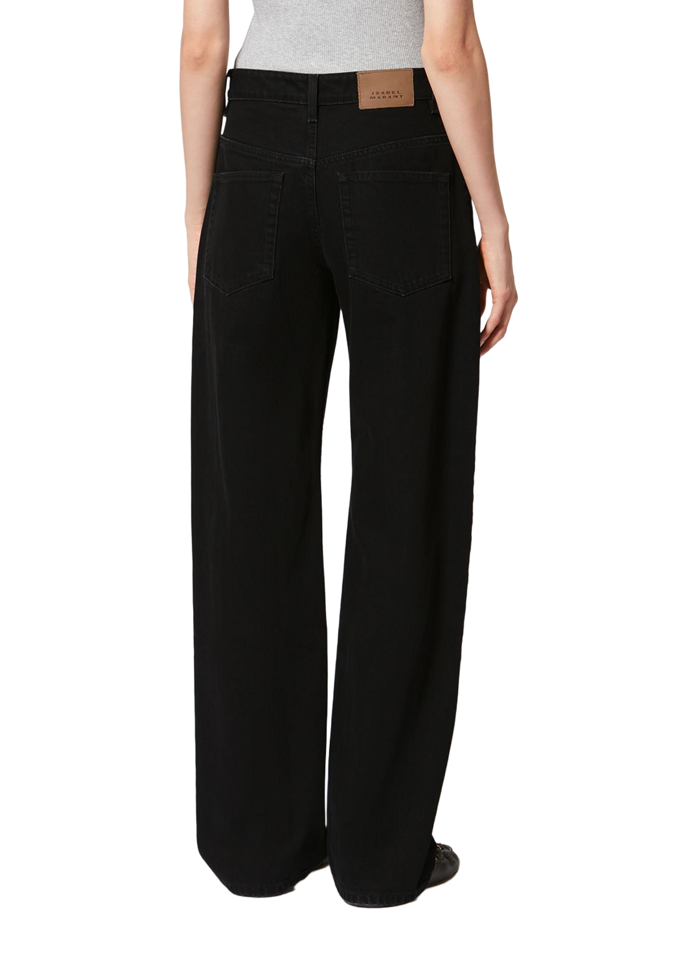 Straight leg Dromie jeans in cotton denim ISABEL MARANT Black