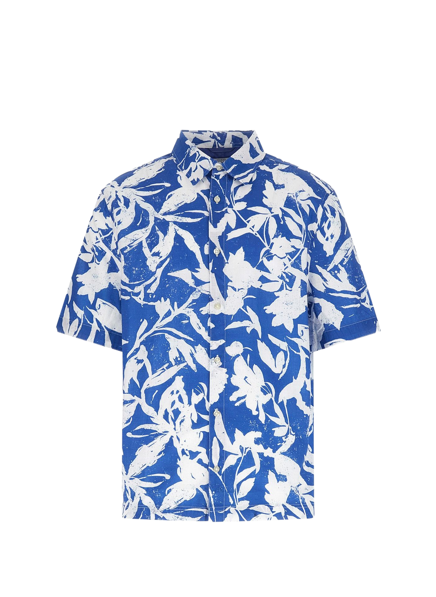 Chemise imprimée en coton GUESS Bleu