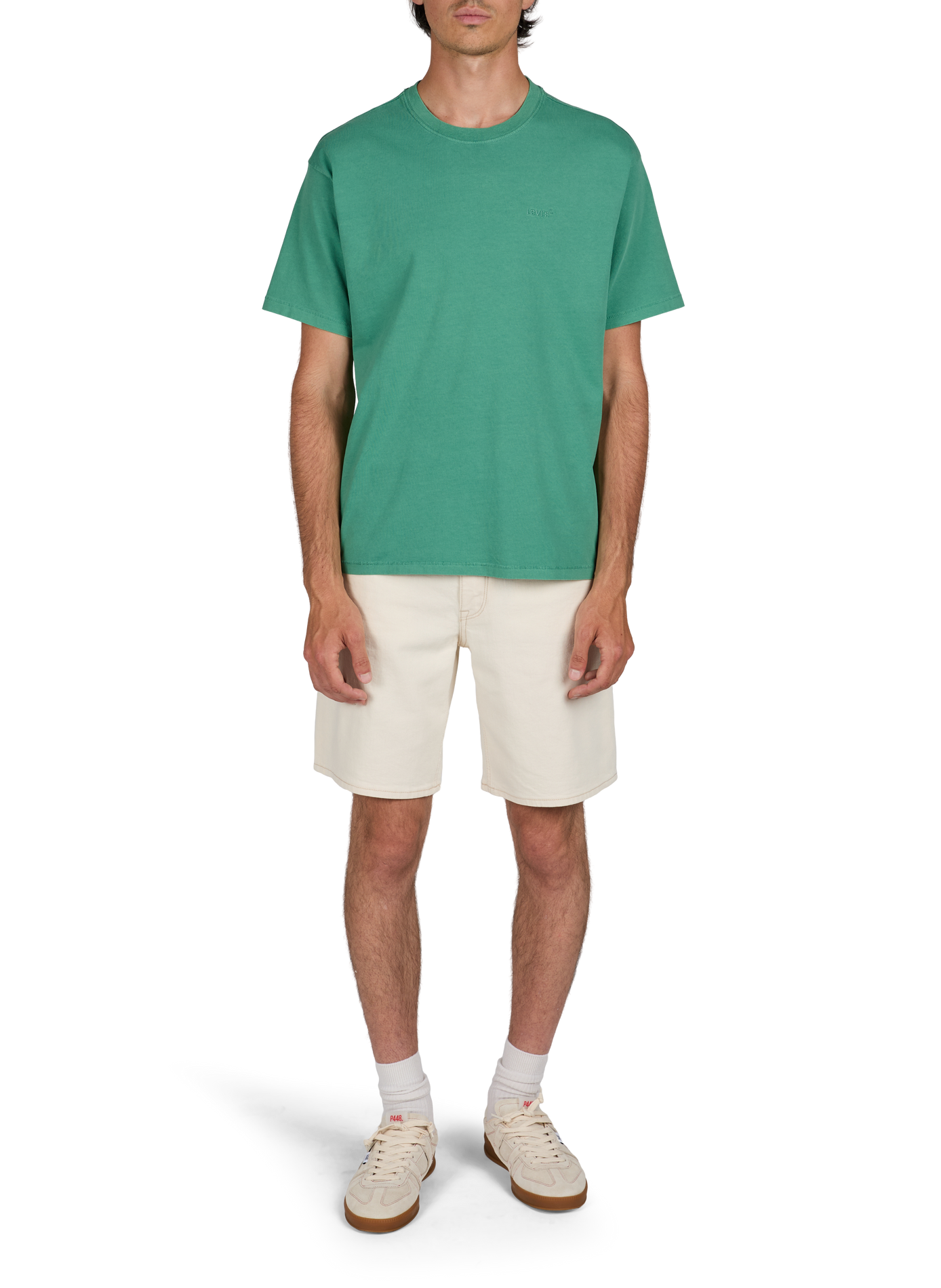 Round neck cotton t-shirt LEVI'S Green
