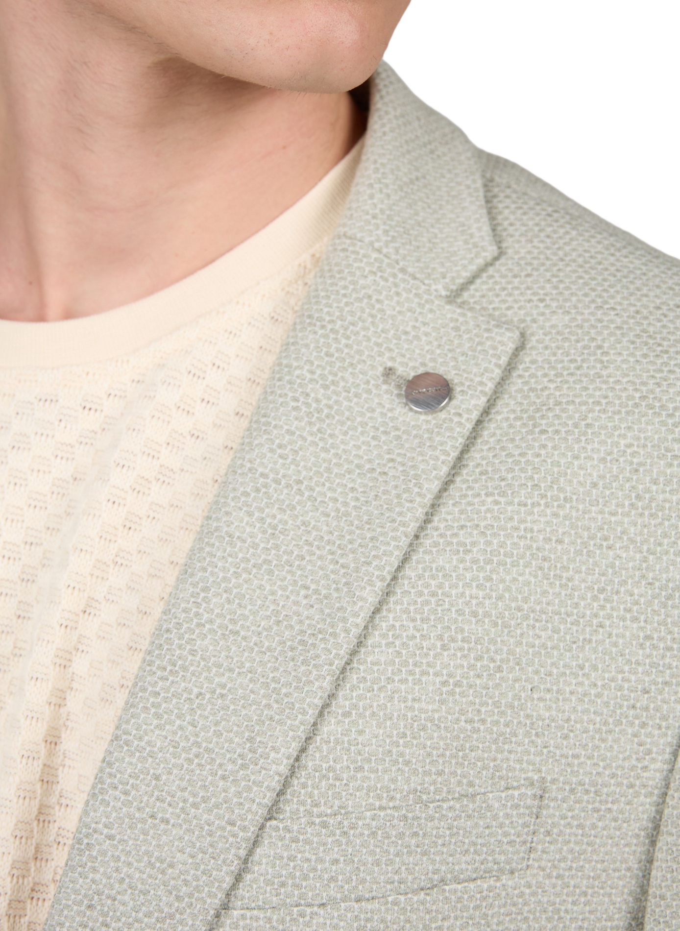 Michel Blazer in Mixed Cotton Pattern PIERRE CARDIN Grey