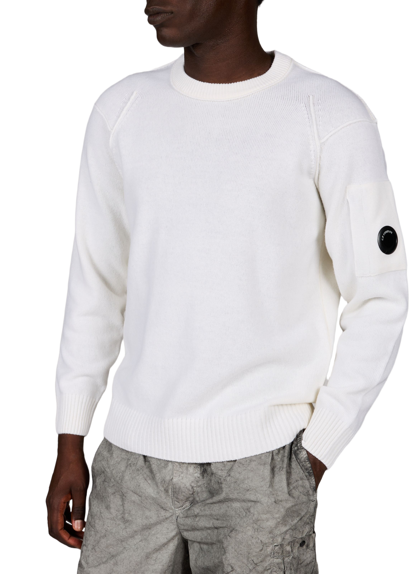 Gerader Pullover aus Mischwolle CP COMPANY Weiss