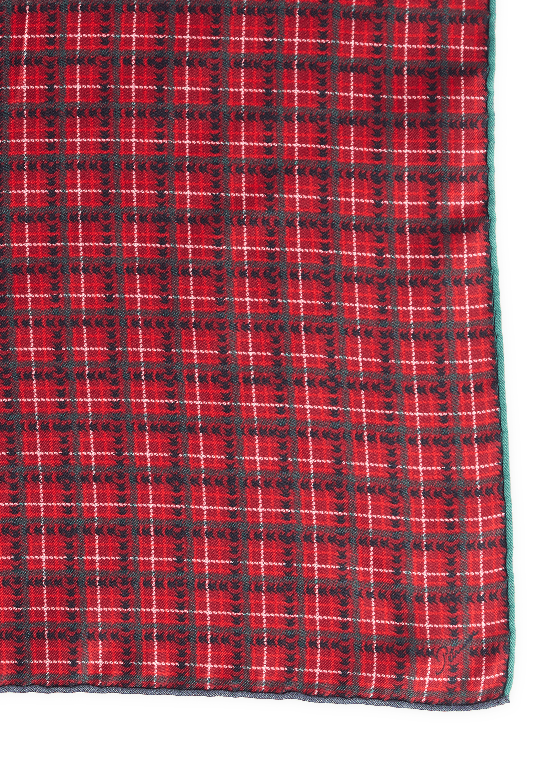 Square silk printed scarf PETRUSSE Red