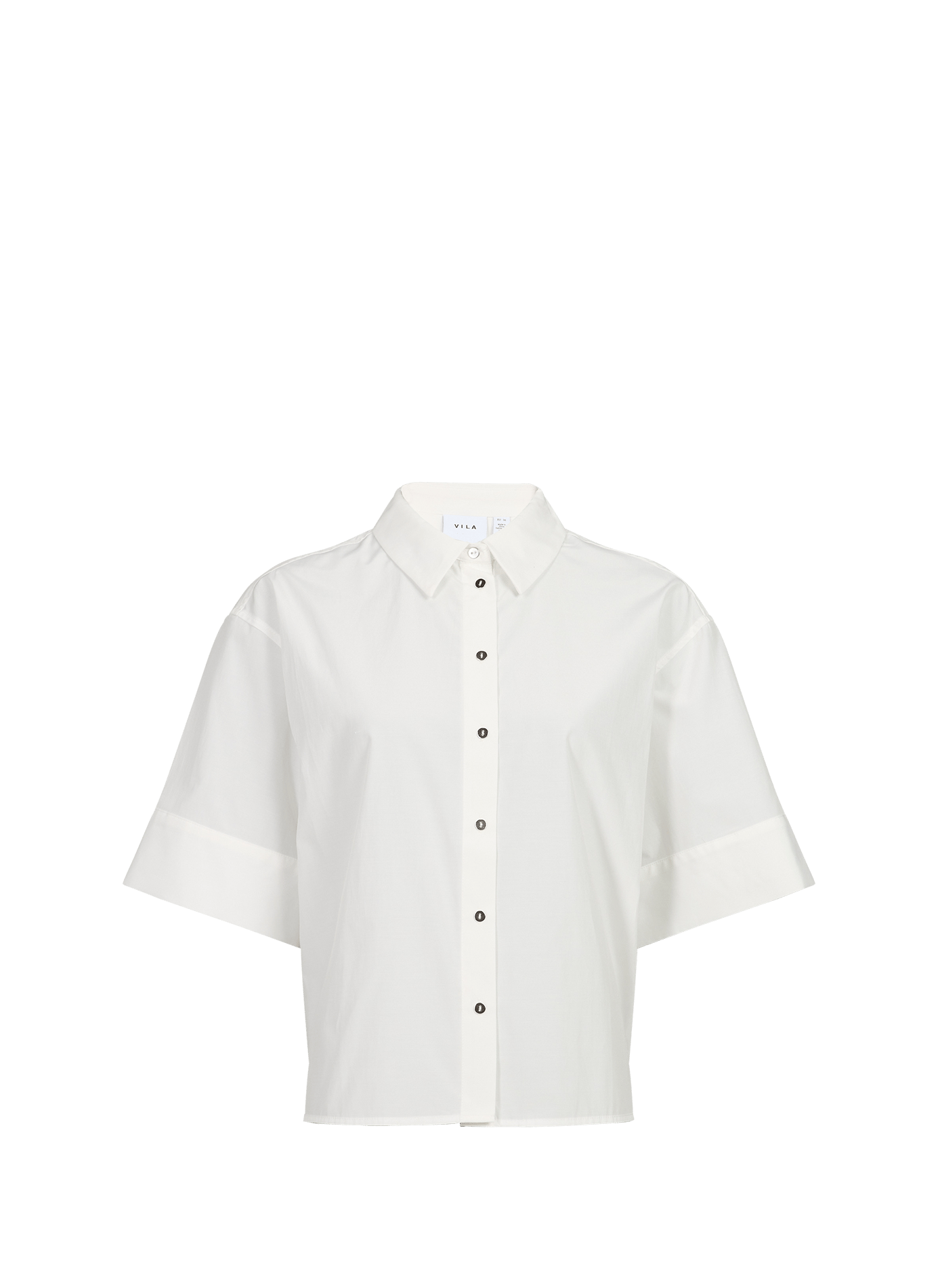 Rechte katoenen blouse VILA Wit