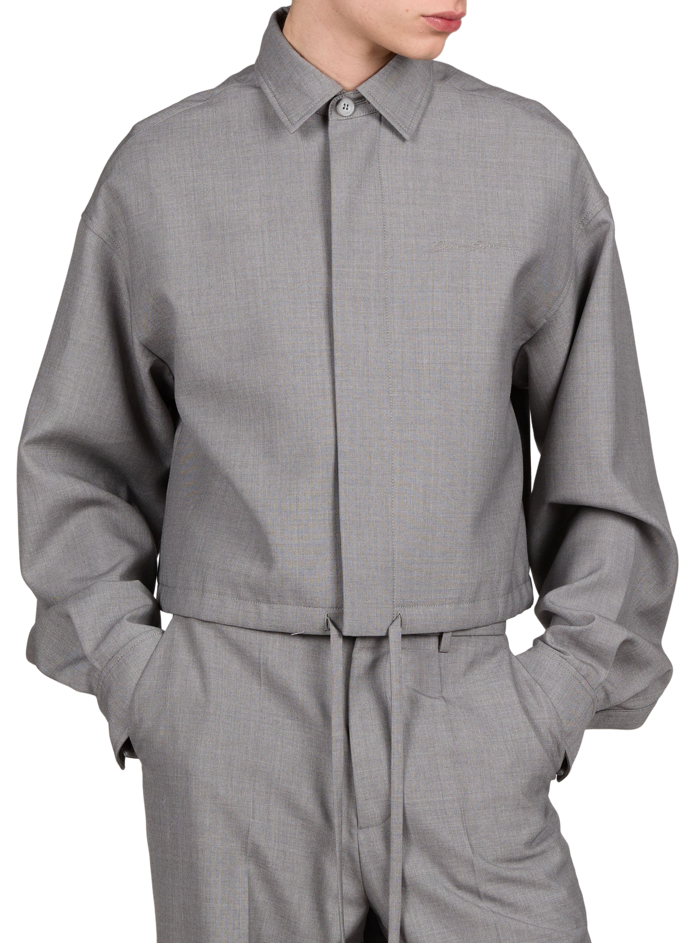 Plain Sean cropped jacket SEAN SUEN Grey