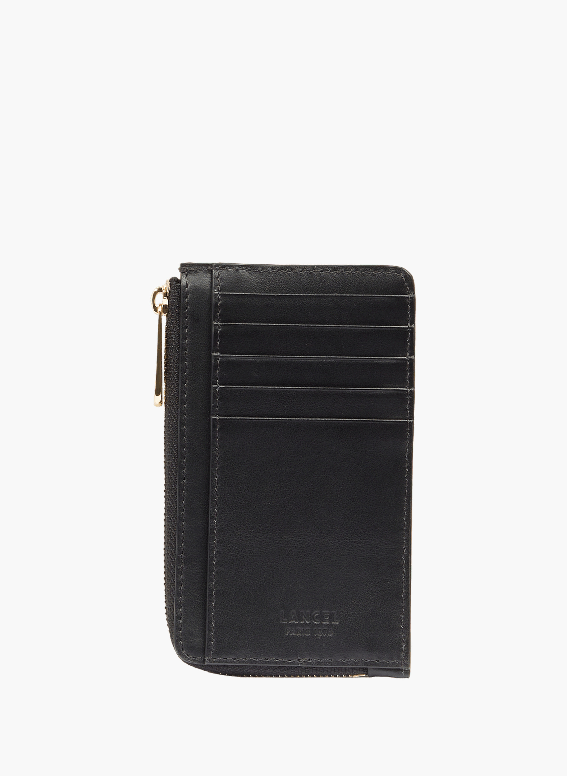 Porte-cartes angele de lancel en cuir de vachette lisse LANCEL Noir