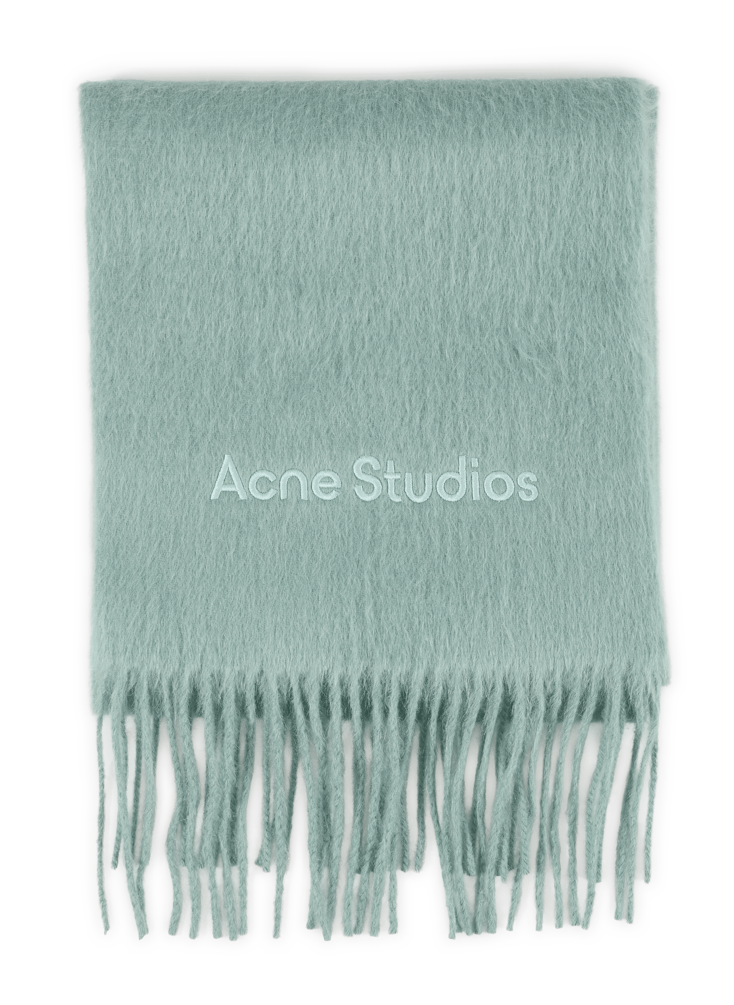 Écharpe frangée en alpaga  ACNE STUDIOS Vert