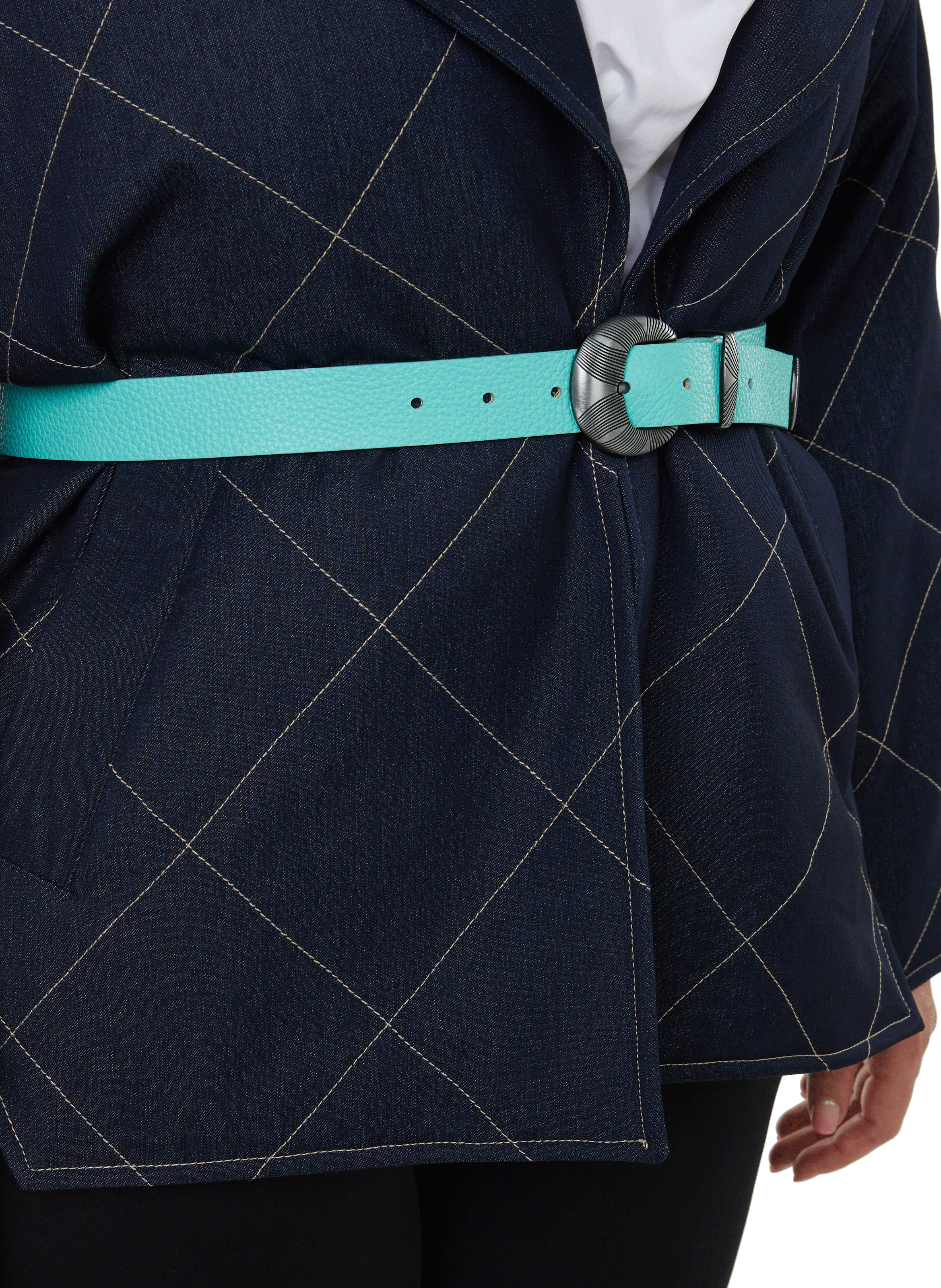 Ceinture en cuir grainé SAISON 1865 Bleu