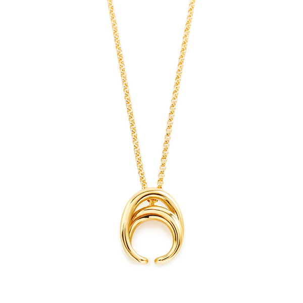 Charlotte Chesnais Initial Gold-plated Silver Necklace