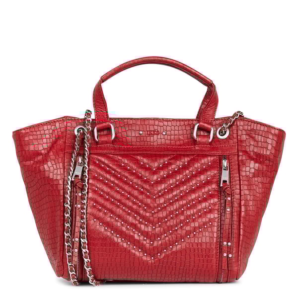 Sac porté main embossé croco en cuir