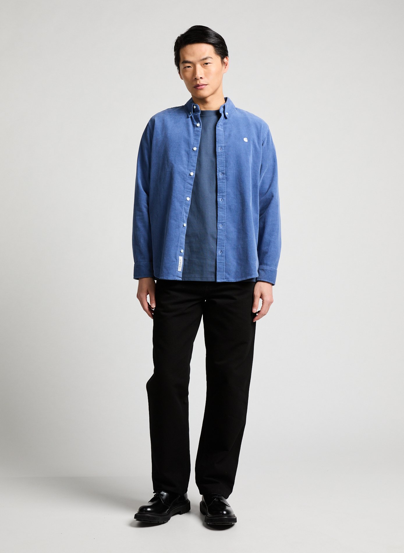 Straight-cut organic cotton jeans Black