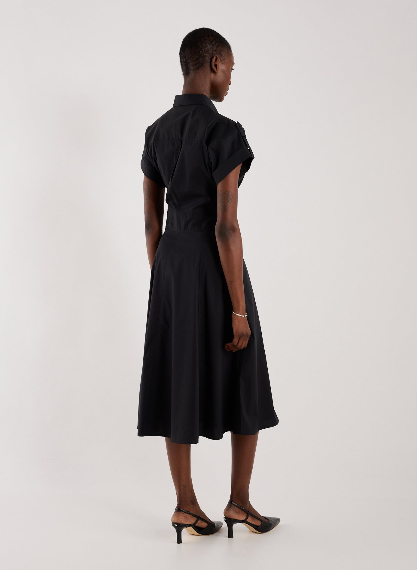 Long flared dress LAUREN Black