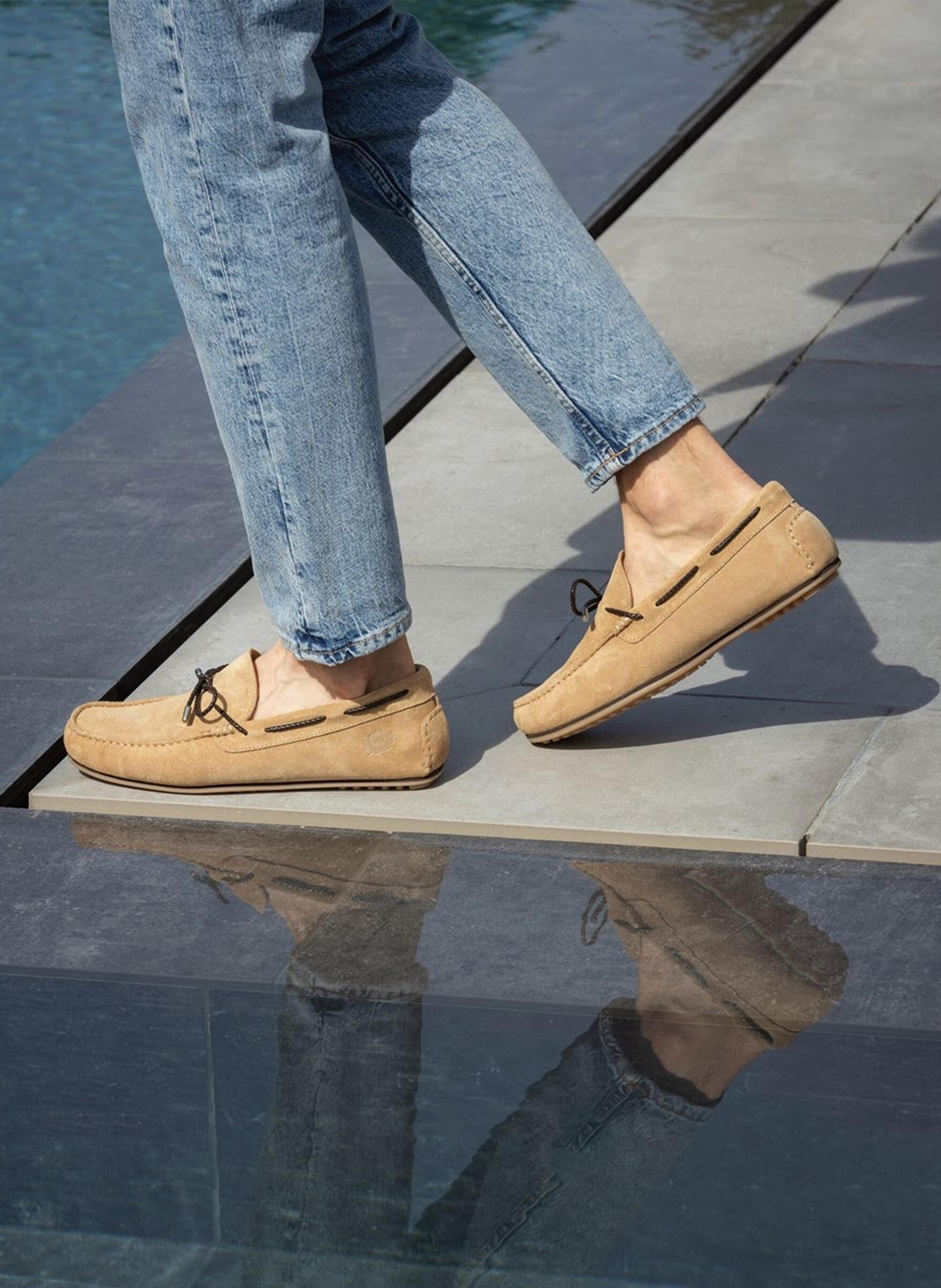 Mocassins daim cancun FINSBURY Beige