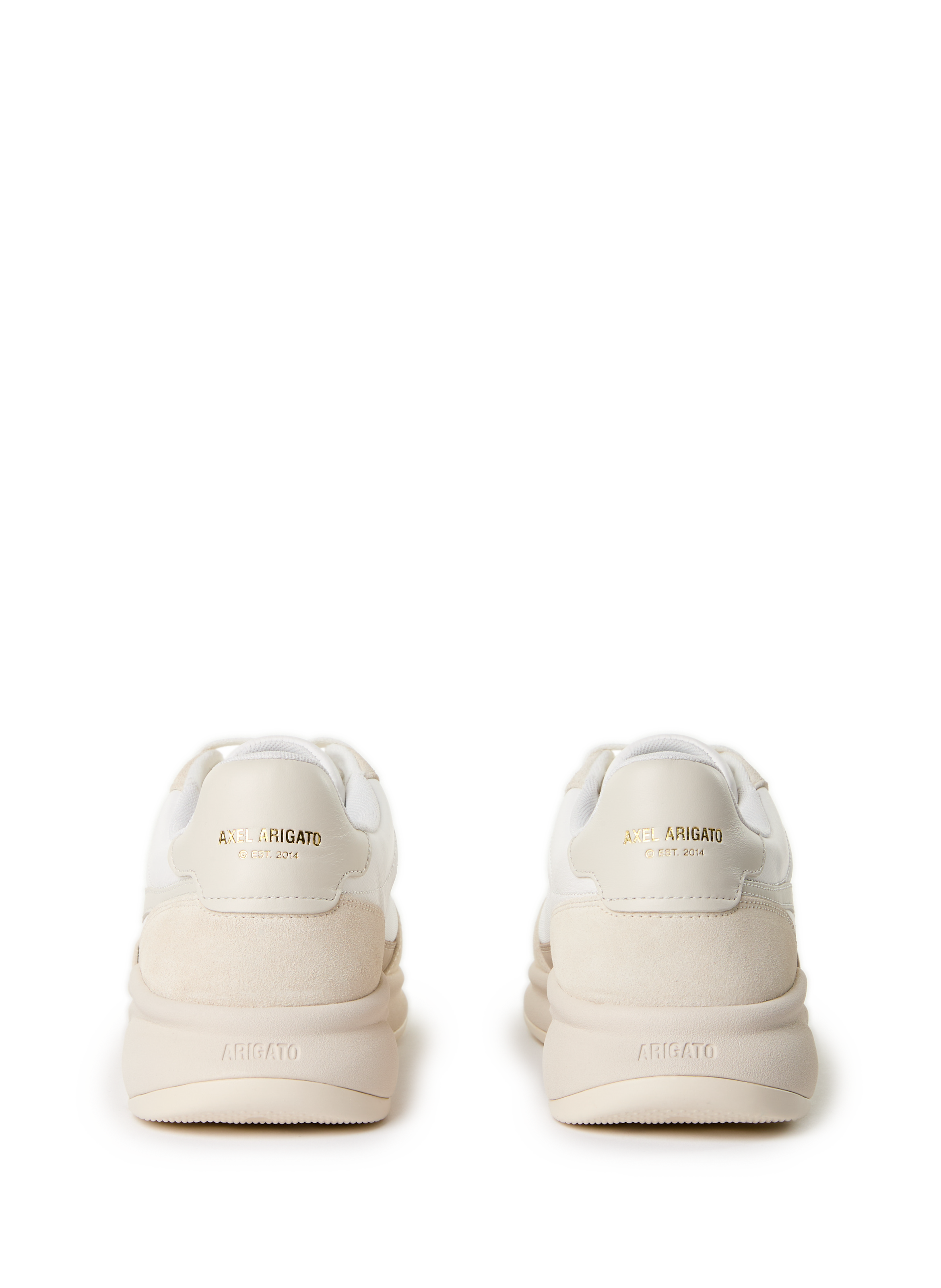 Embroidered two-tone leather sneakers AXEL ARIGATO Multicolour