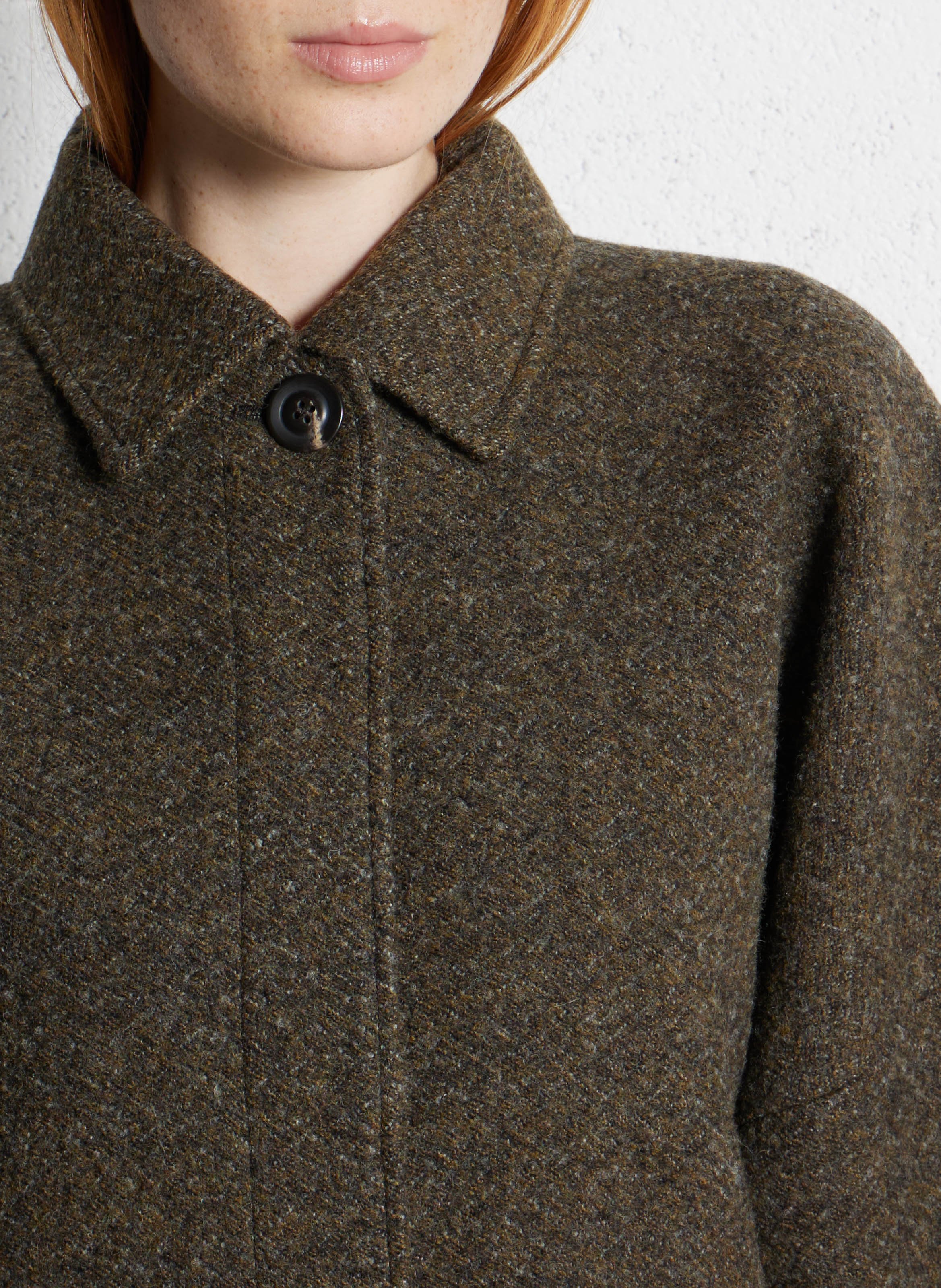 Long manteau en laine guilhem SOEUR Kaki