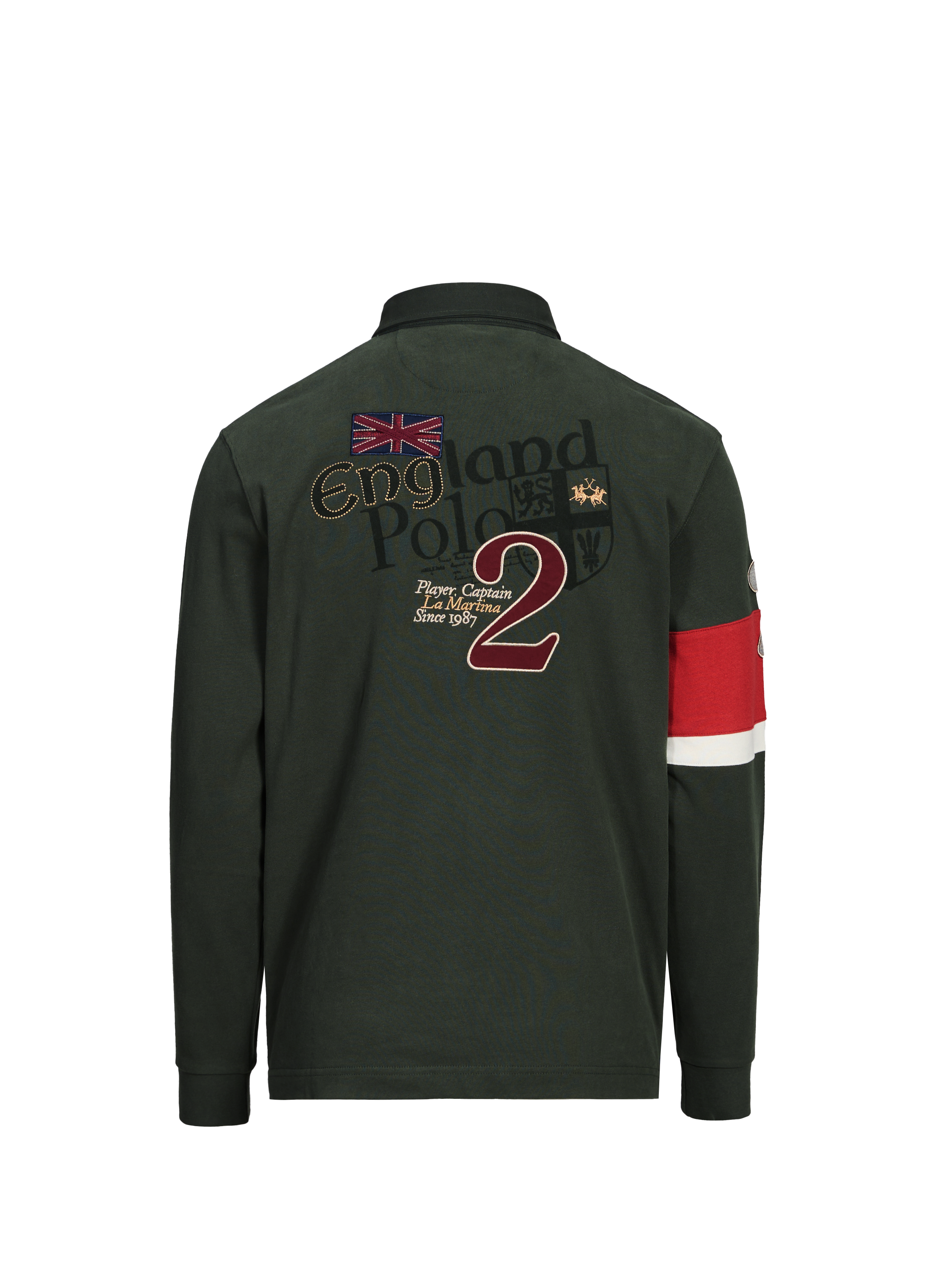 Polo à manches longues en coton LA MARTINA Vert