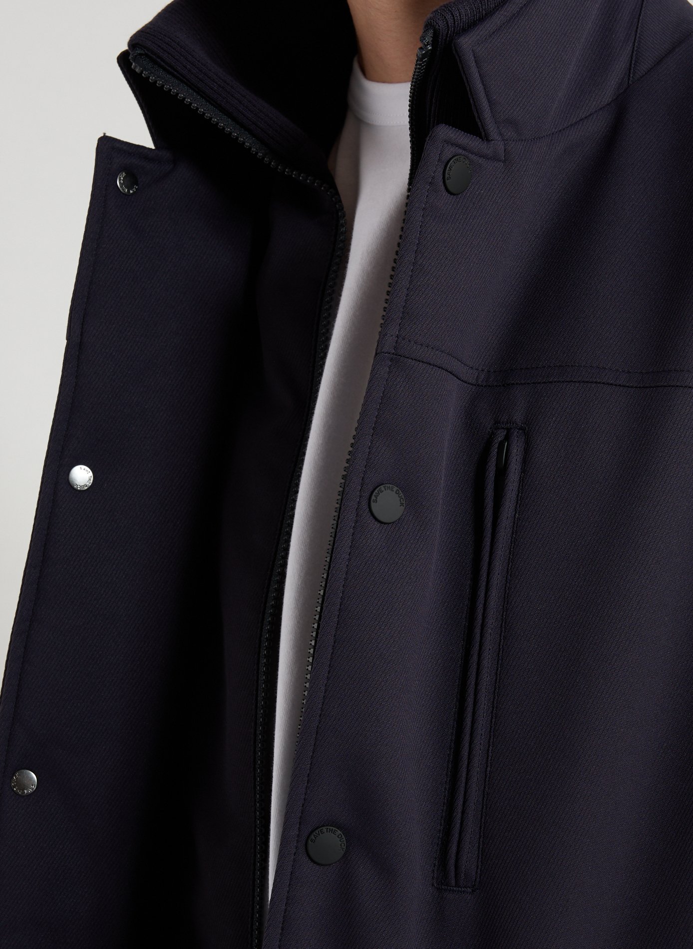 Parka droite Collin à col montant SAVE THE DUCK Bleu