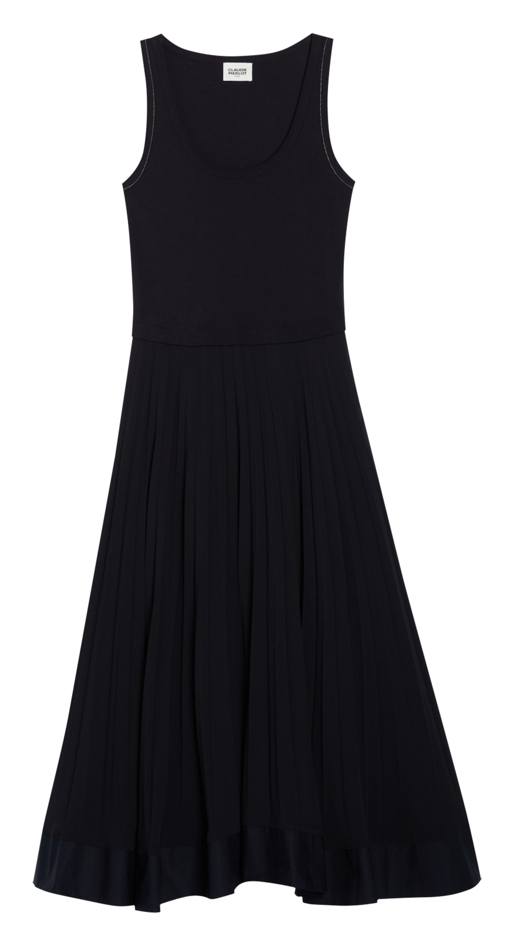 Robe longue plissée Bleu