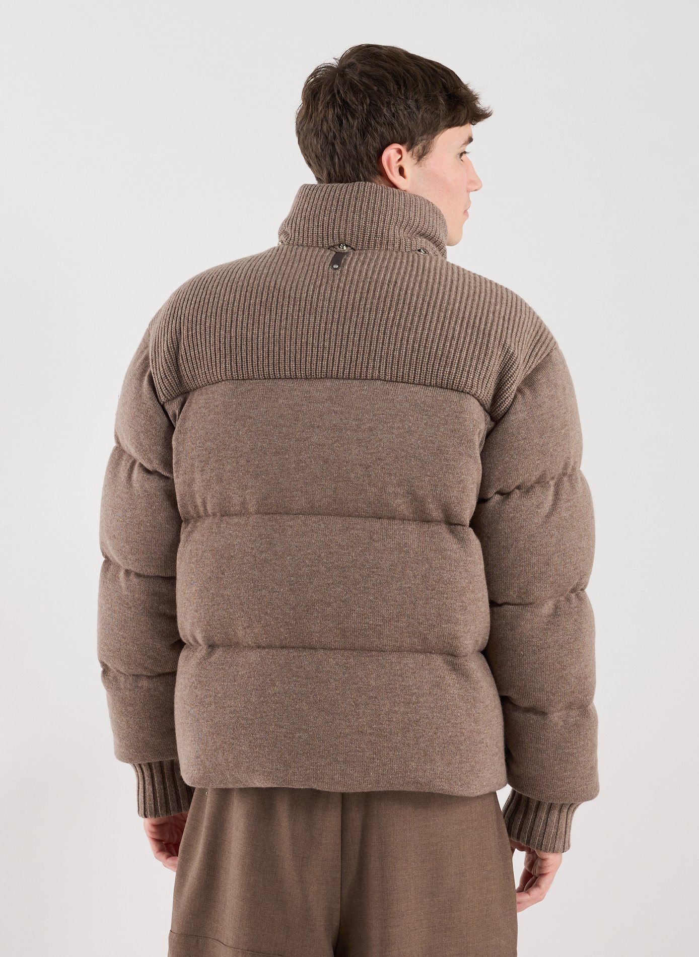 Doudoune col montant à capuche amovible MACKAGE Marron