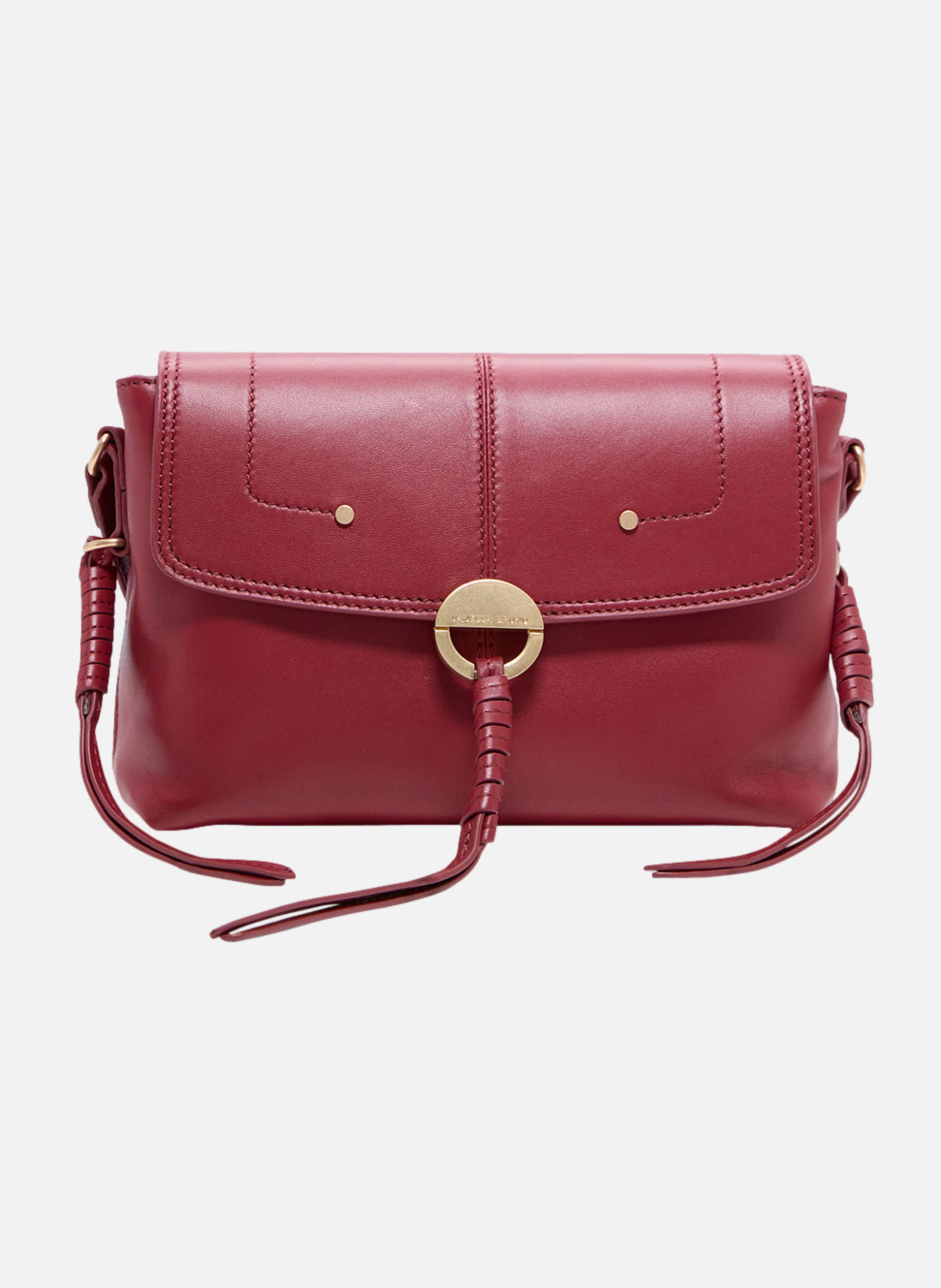 Sac à rabat othilia en cuir VANESSA BRUNO Rouge