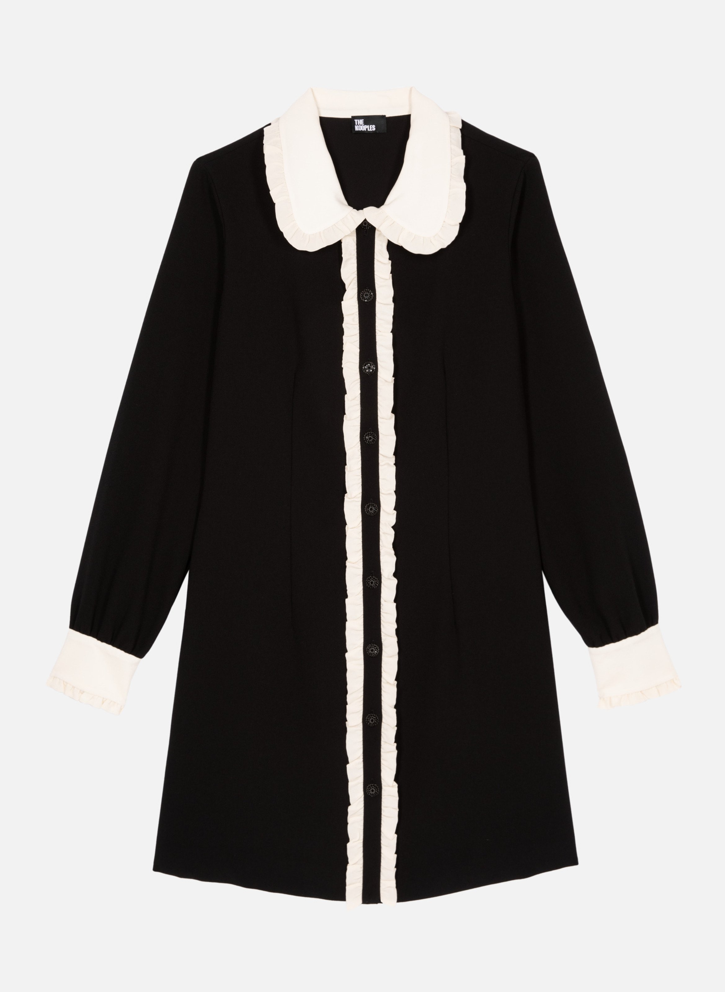 Robe courte col contrasté THE KOOPLES Noir