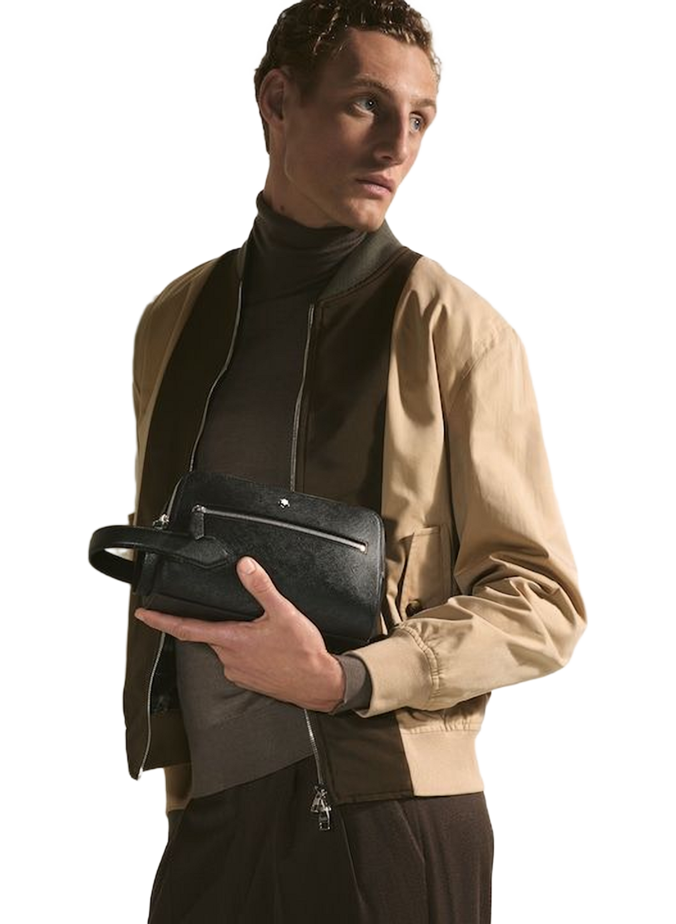 Leather toiletry bag MONTBLANC Black