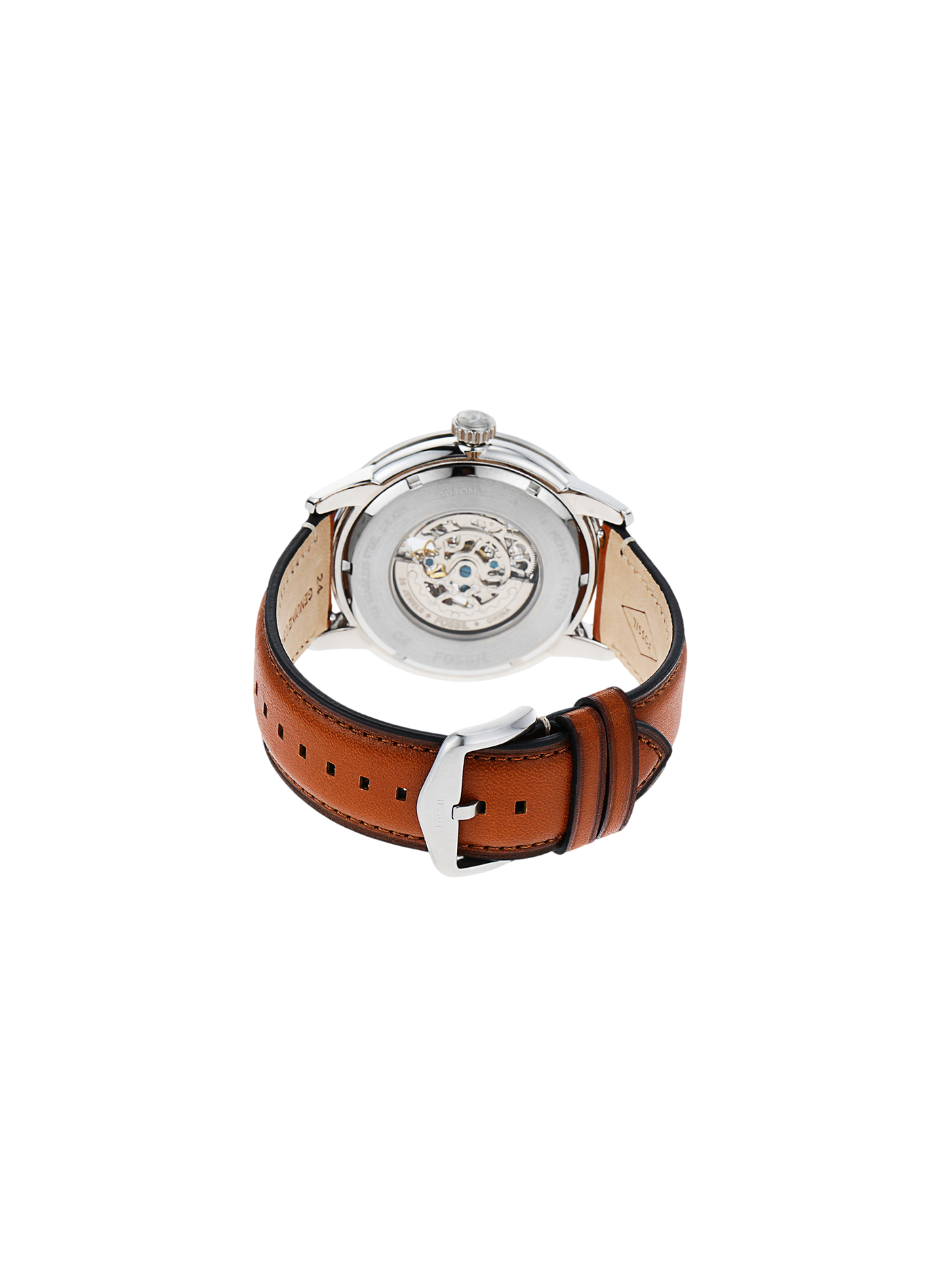 Montre Townsman bracelet en cuir FOSSIL Bleu