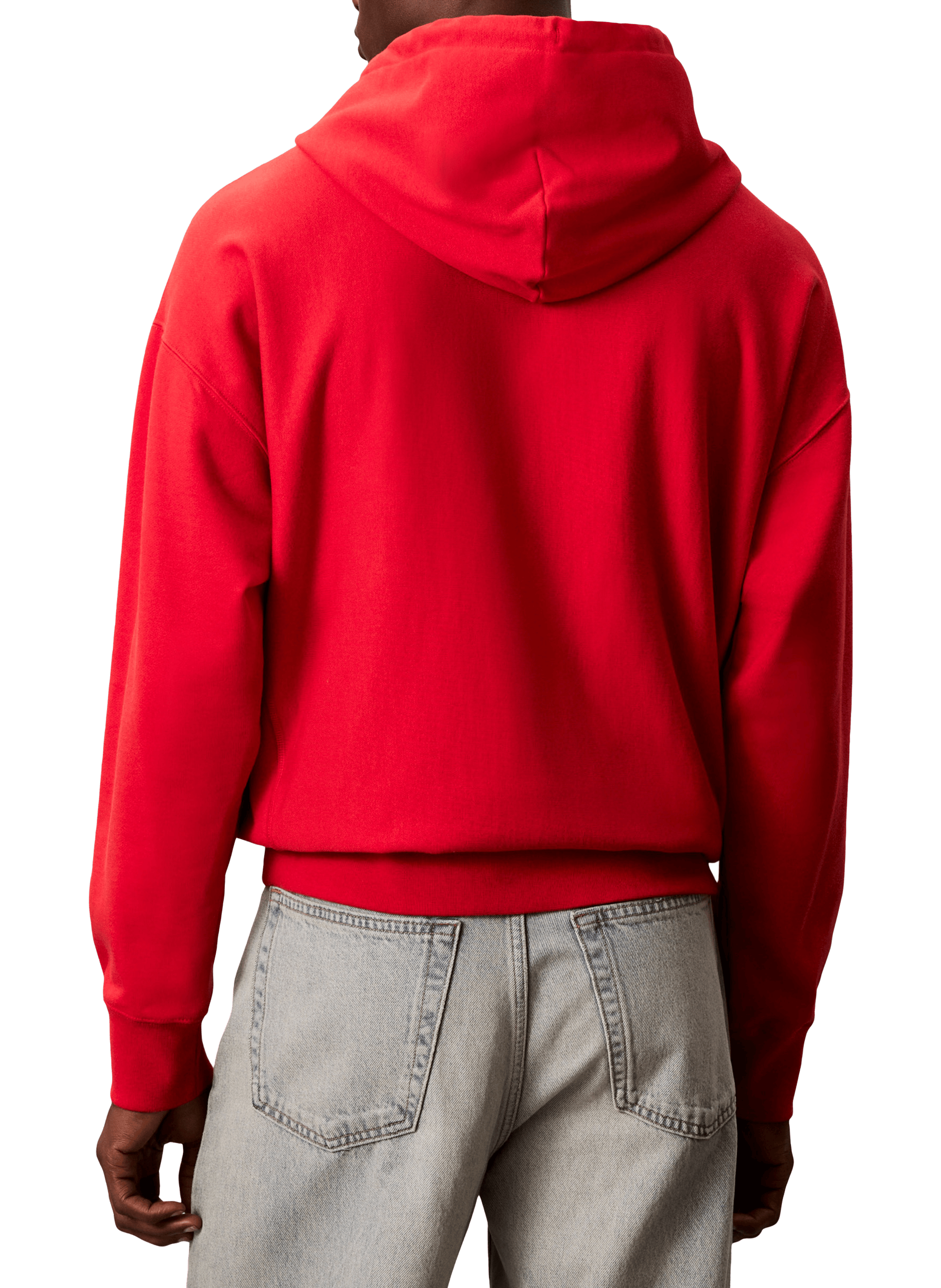 Hoodie en coton mélangé CALVIN KLEIN Rouge