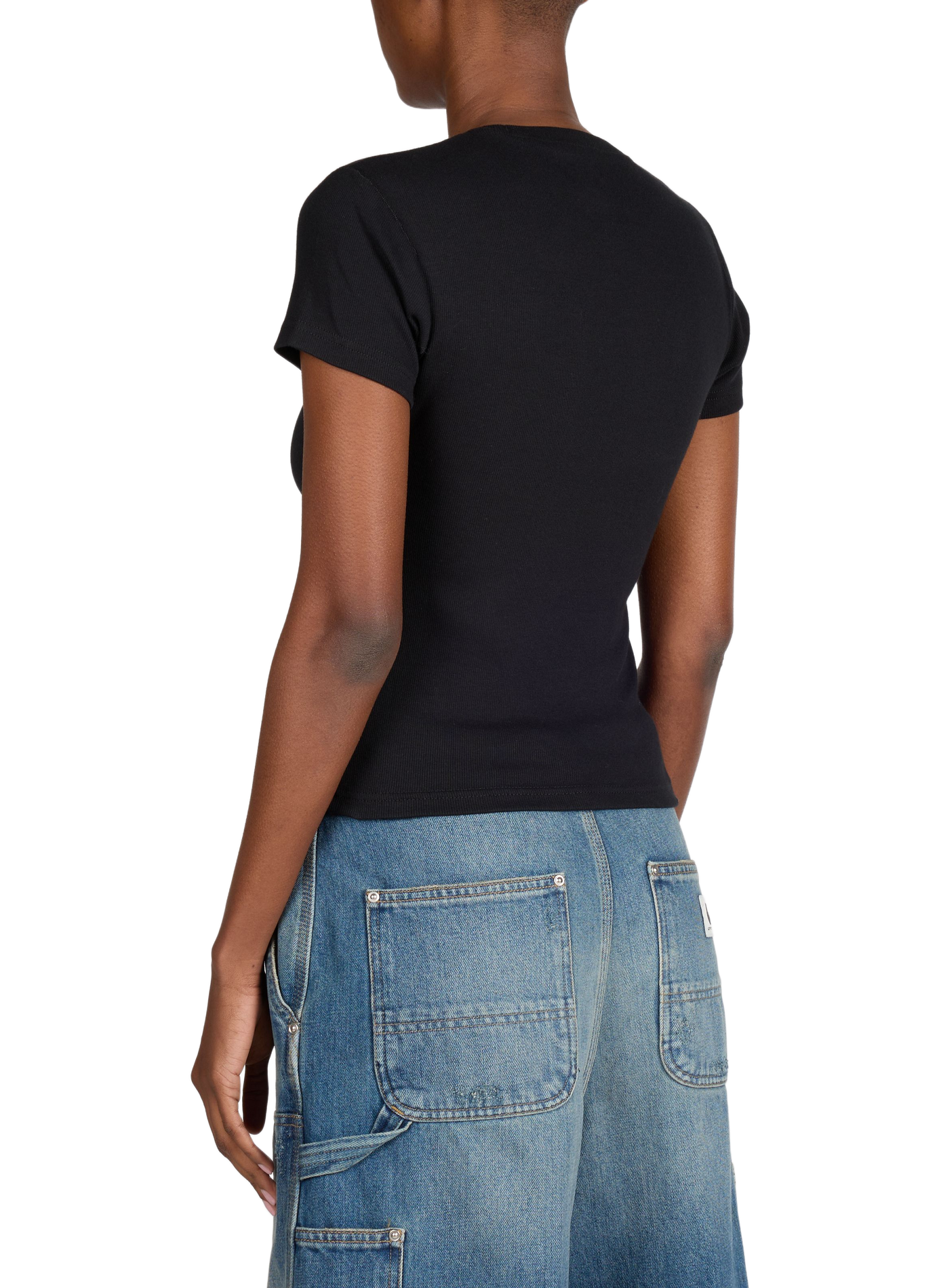 Cropped cotton-blend T-shirt DICKIES Black