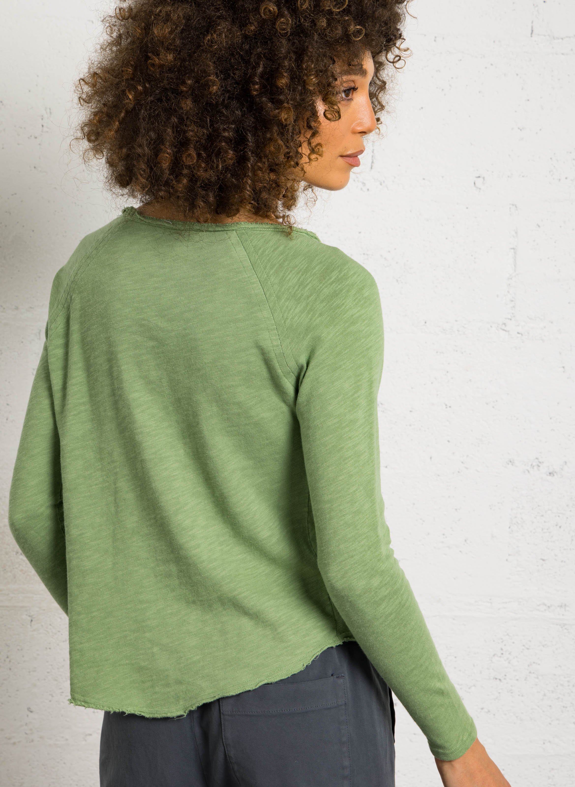 Tee-shirt col rond en coton sonoma AMERICAN VINTAGE Vert