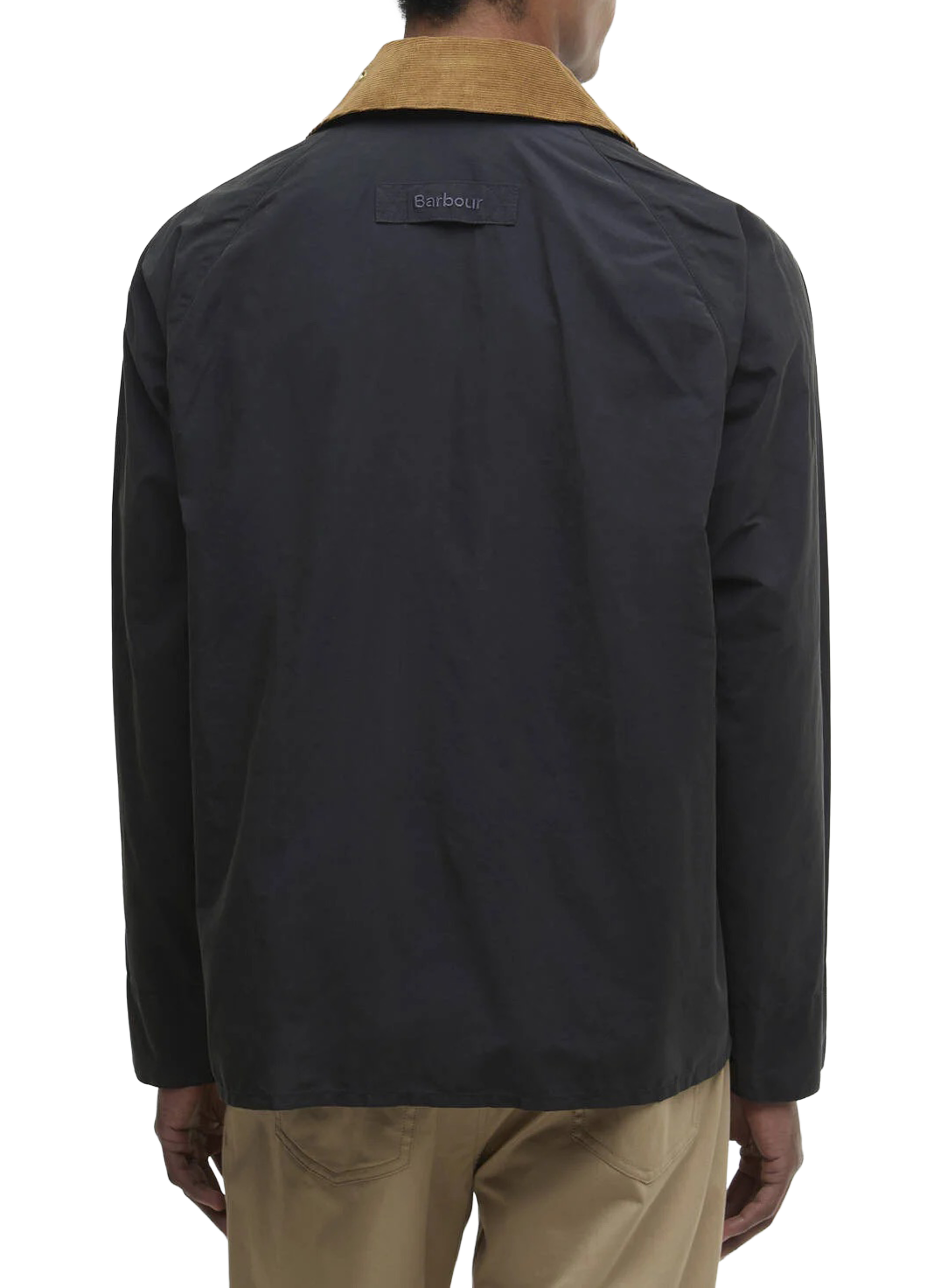 Veste droite col boutonné en coton mélangé BARBOUR Bleu