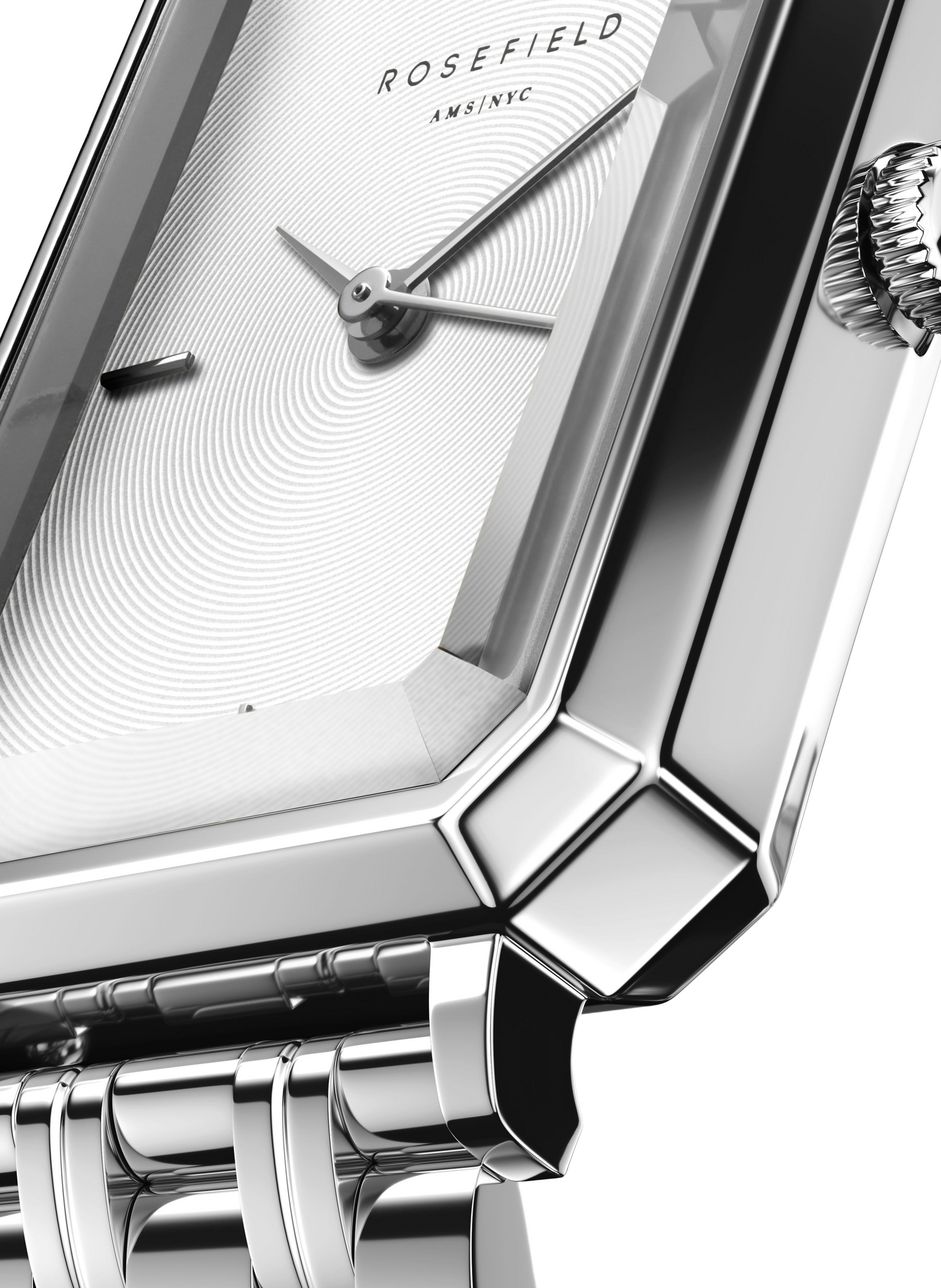 Montre analogique Octagon XS en acier inoxydable ROSEFIELD Blanc