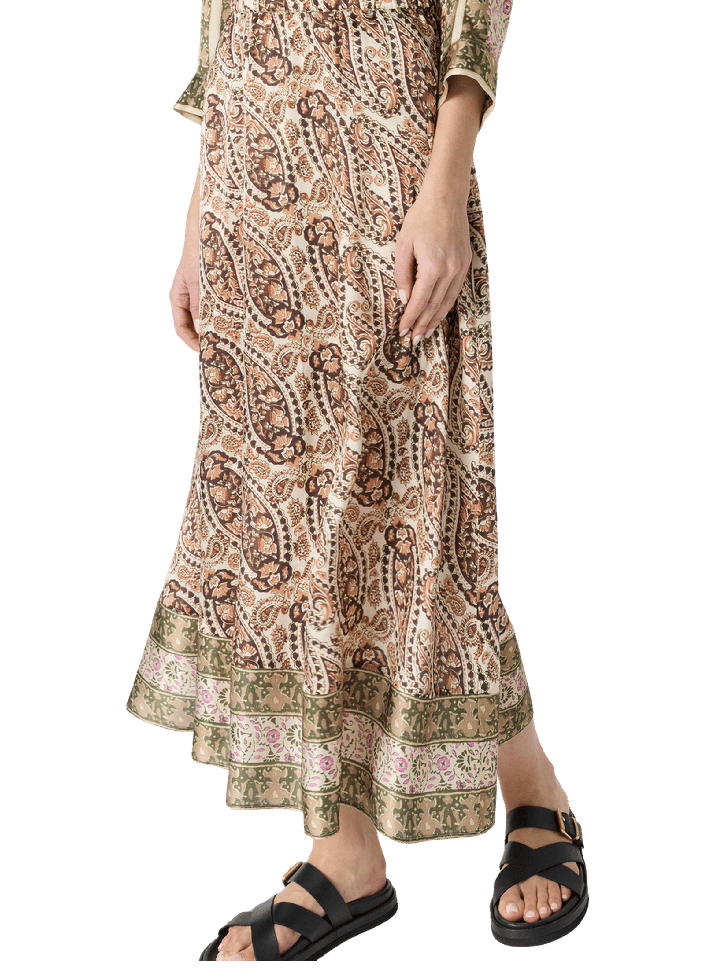 Jupe longue imprimée en soie - jenaya GERARD DAREL Multicolore