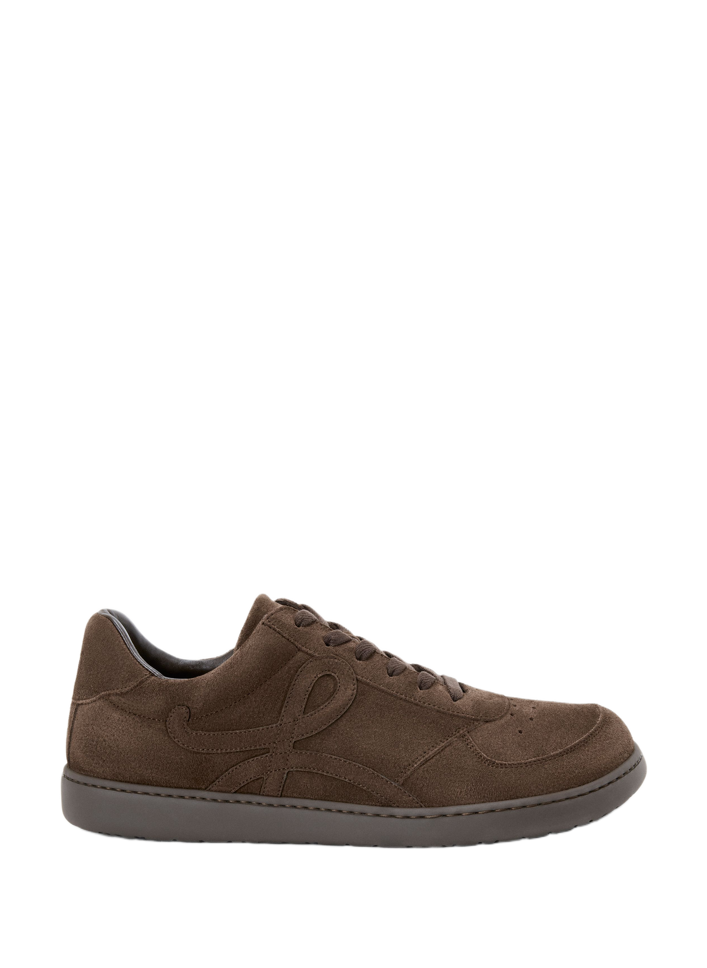 Niedrige Sneakers aus Veloursleder-Kalbssamt LOEWE Braun