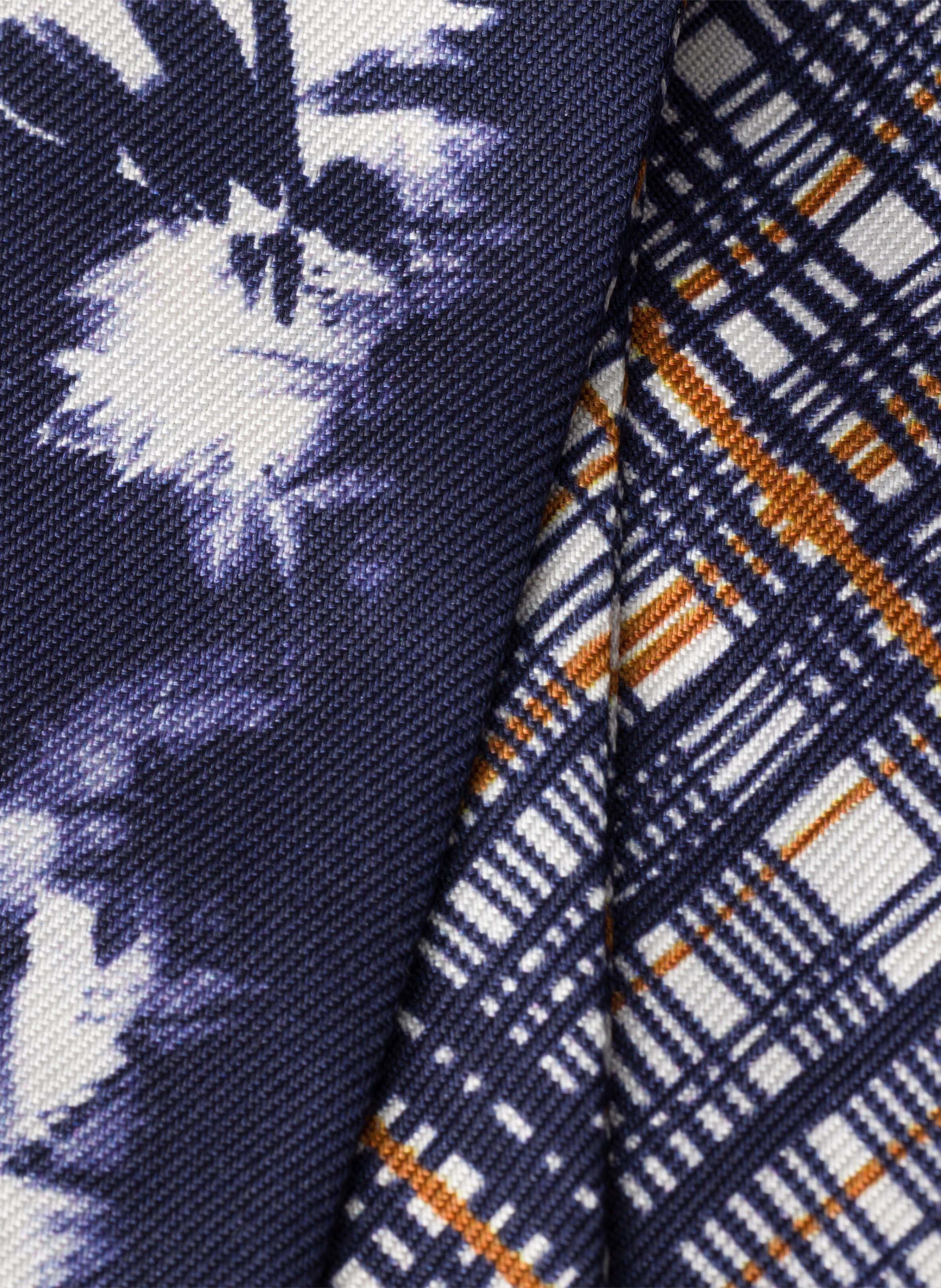 Foulard fin en sergé de soie imprimé PRADA Bleu