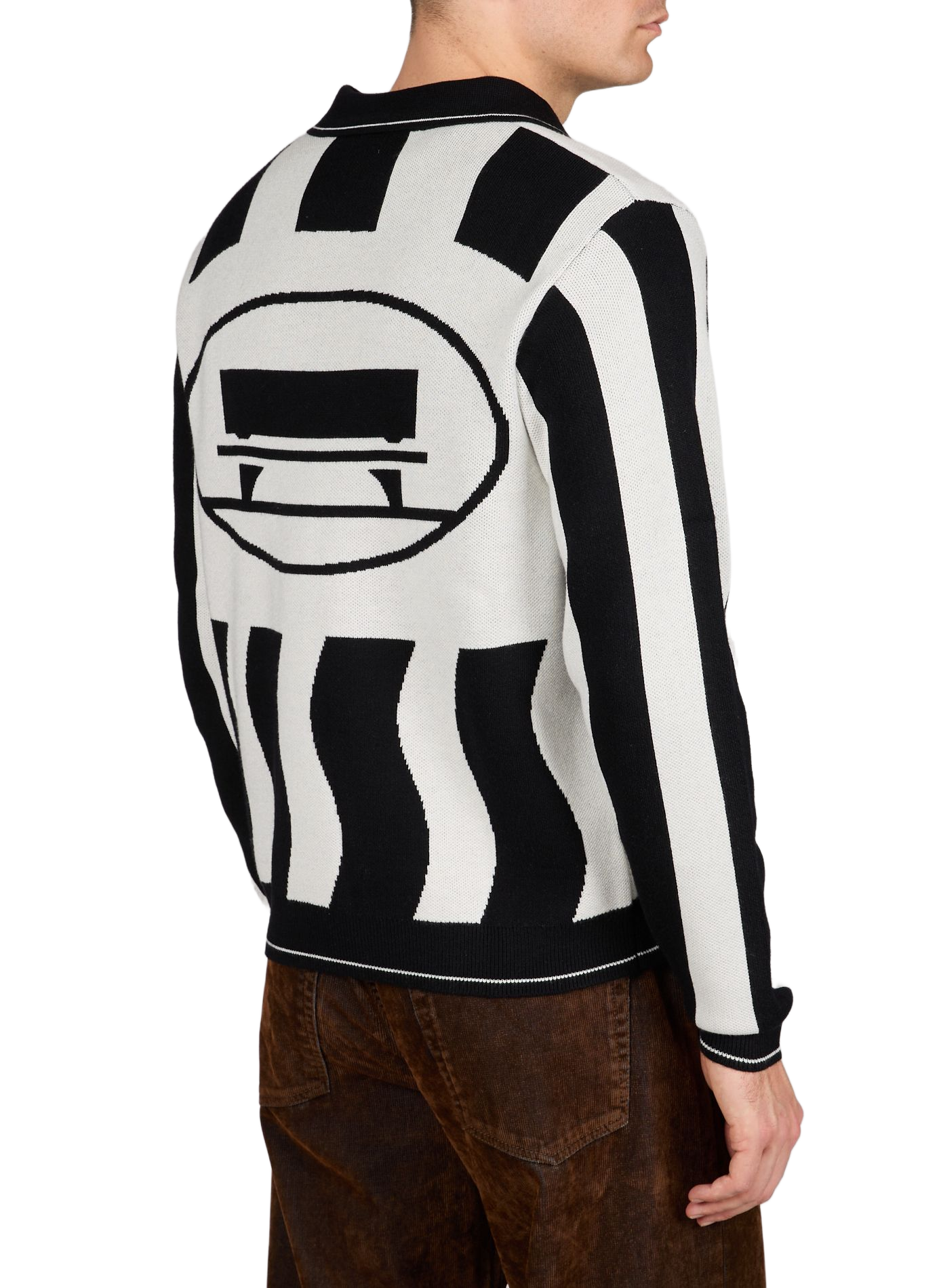 Long-sleeve polo logo JACKER. White