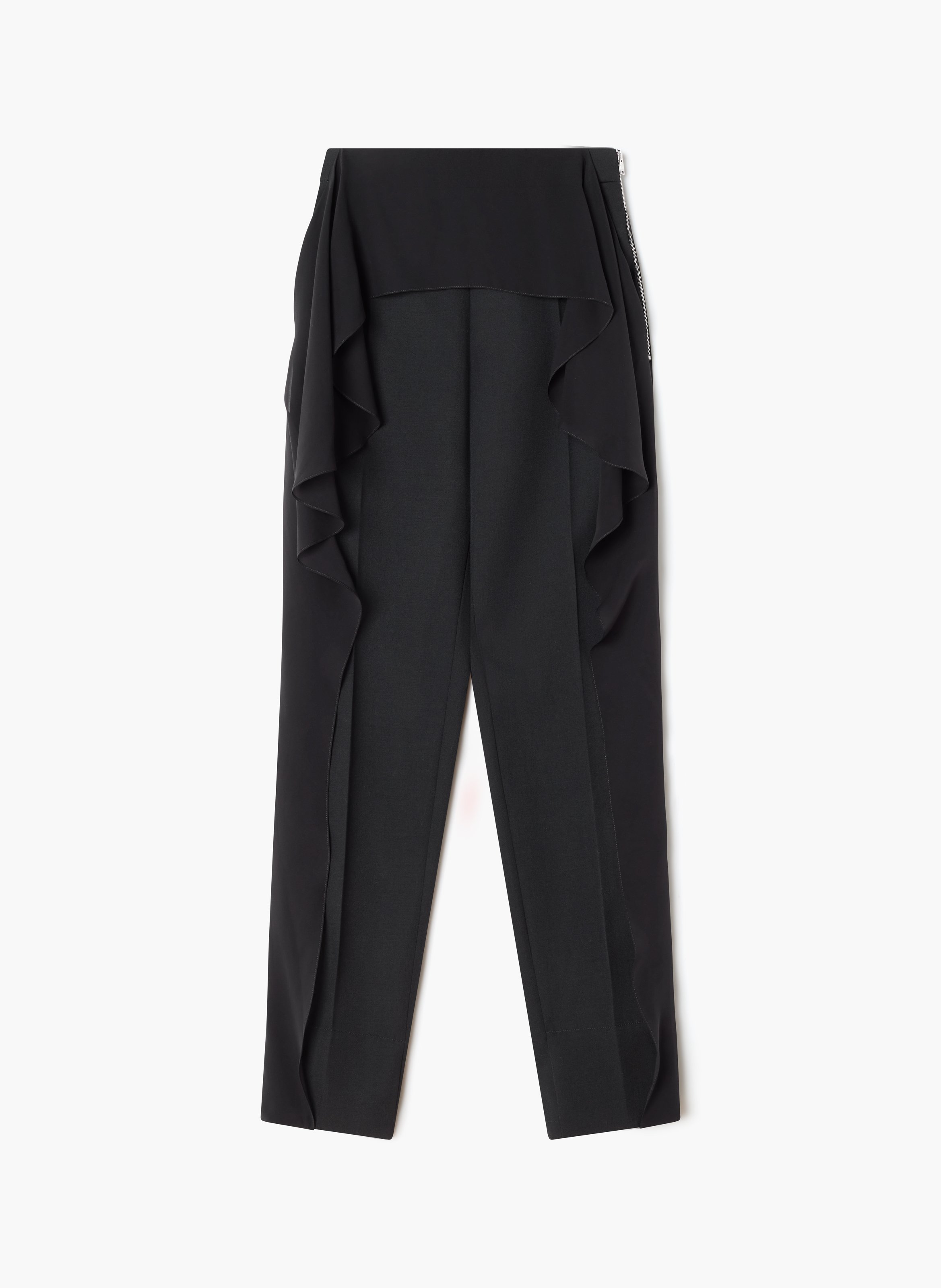 Pantalon à volants en laine LANVIN Noir