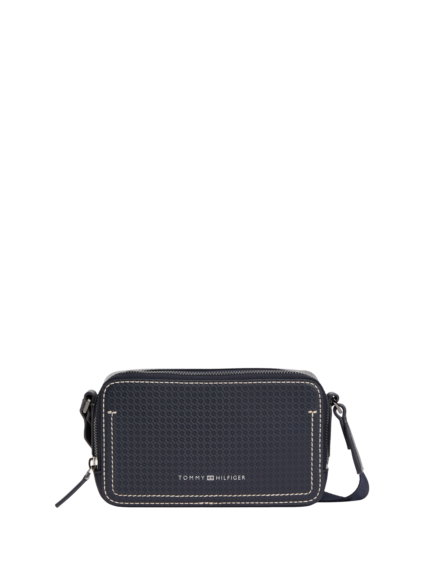 Sac bandoulière texturé à logo brodé TOMMY HILFIGER Bleu