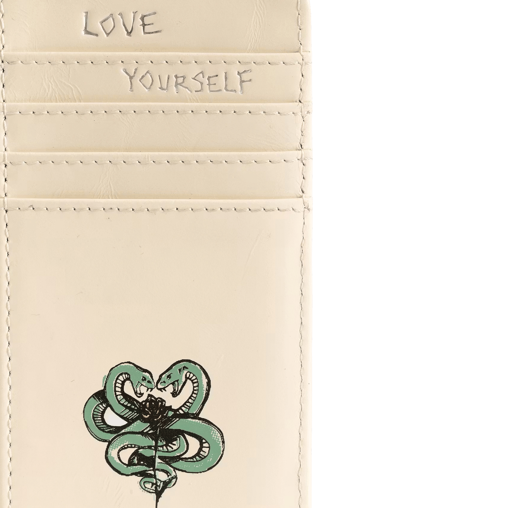 Portes-cartes en cuir imprimé zv card ZADIG&VOLTAIRE Blanc