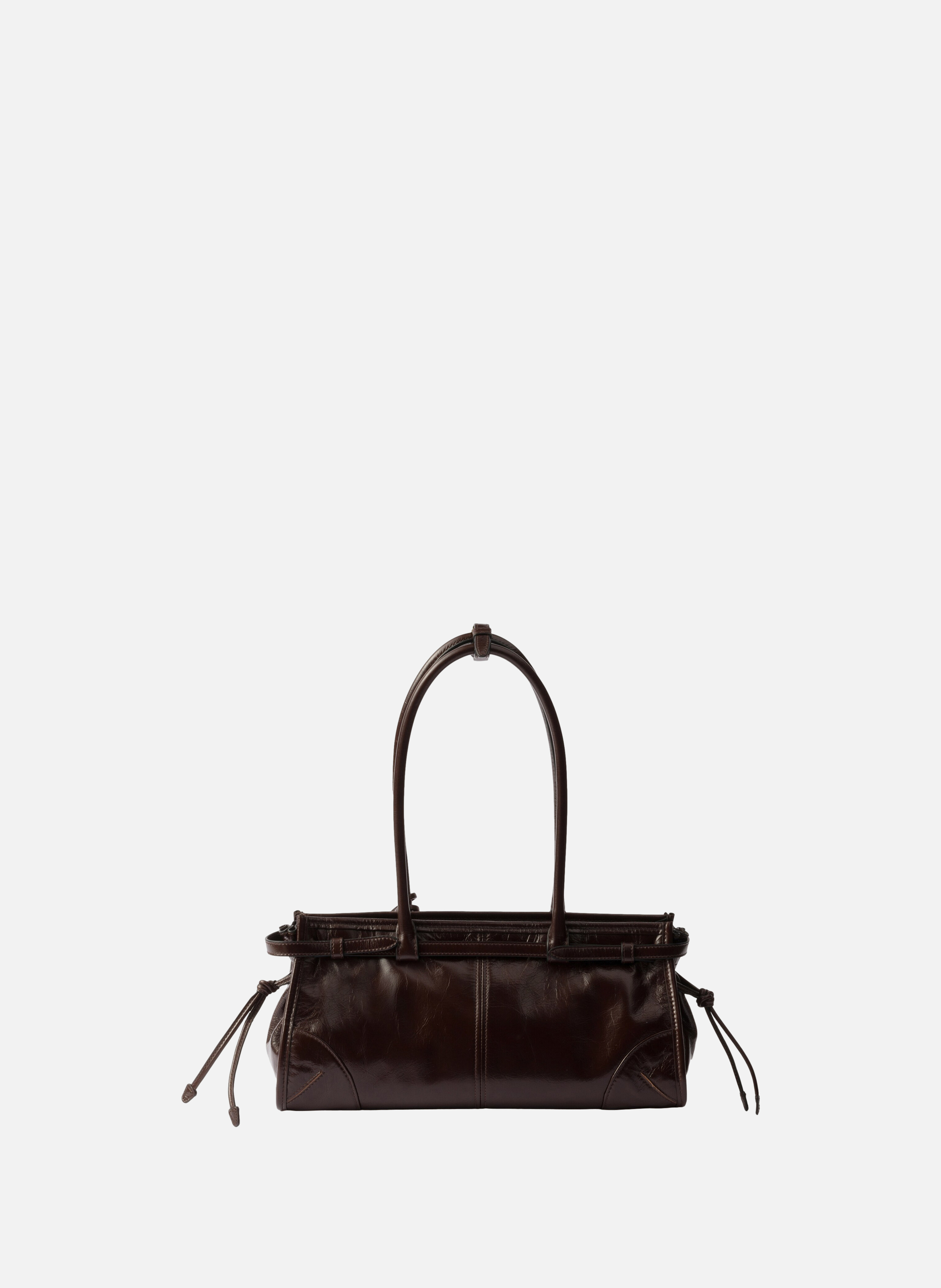 Sac prada bonnie en cuir medium PRADA Marron