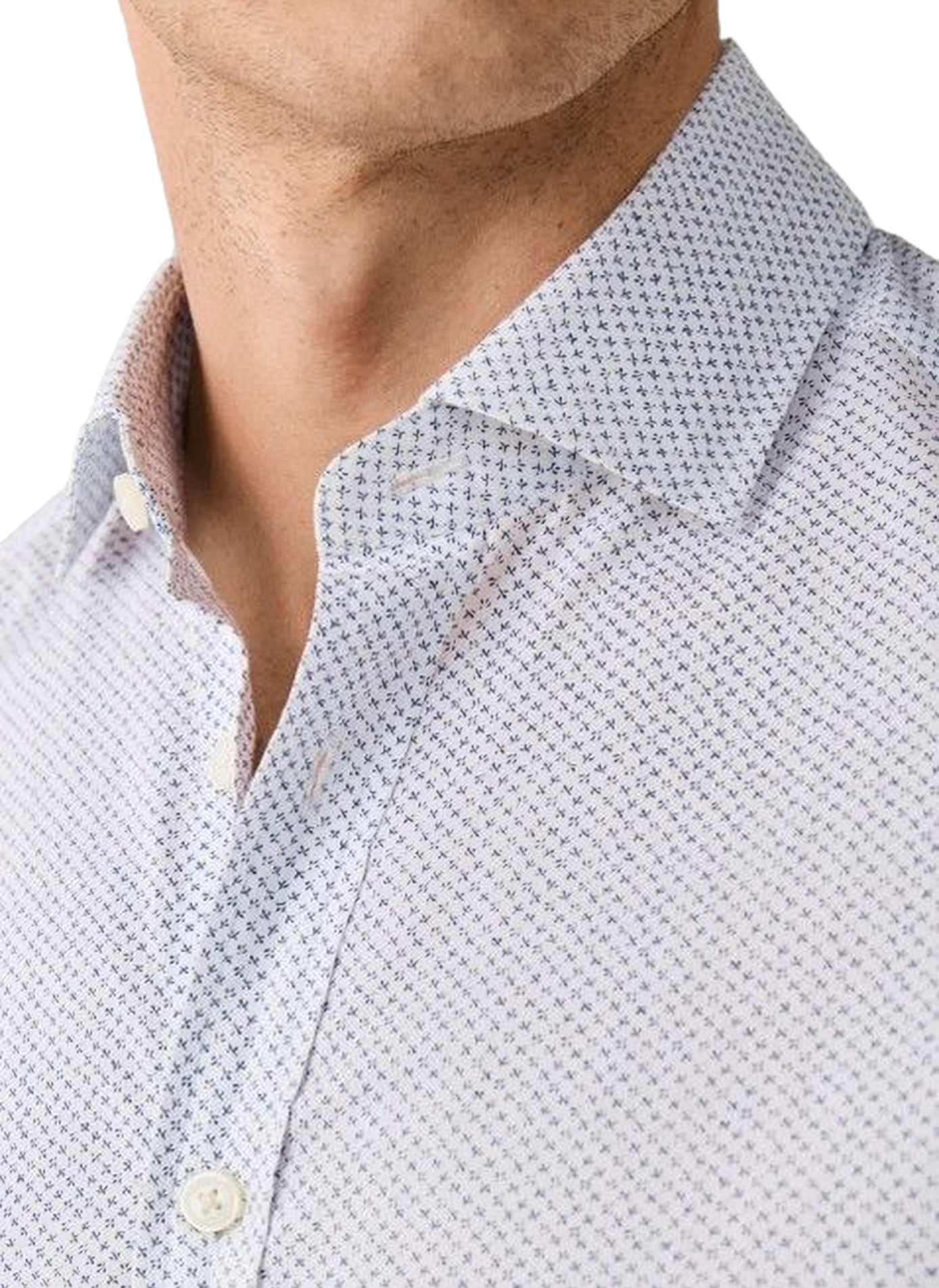 Patterned cotton shirt  HACKETT Blue