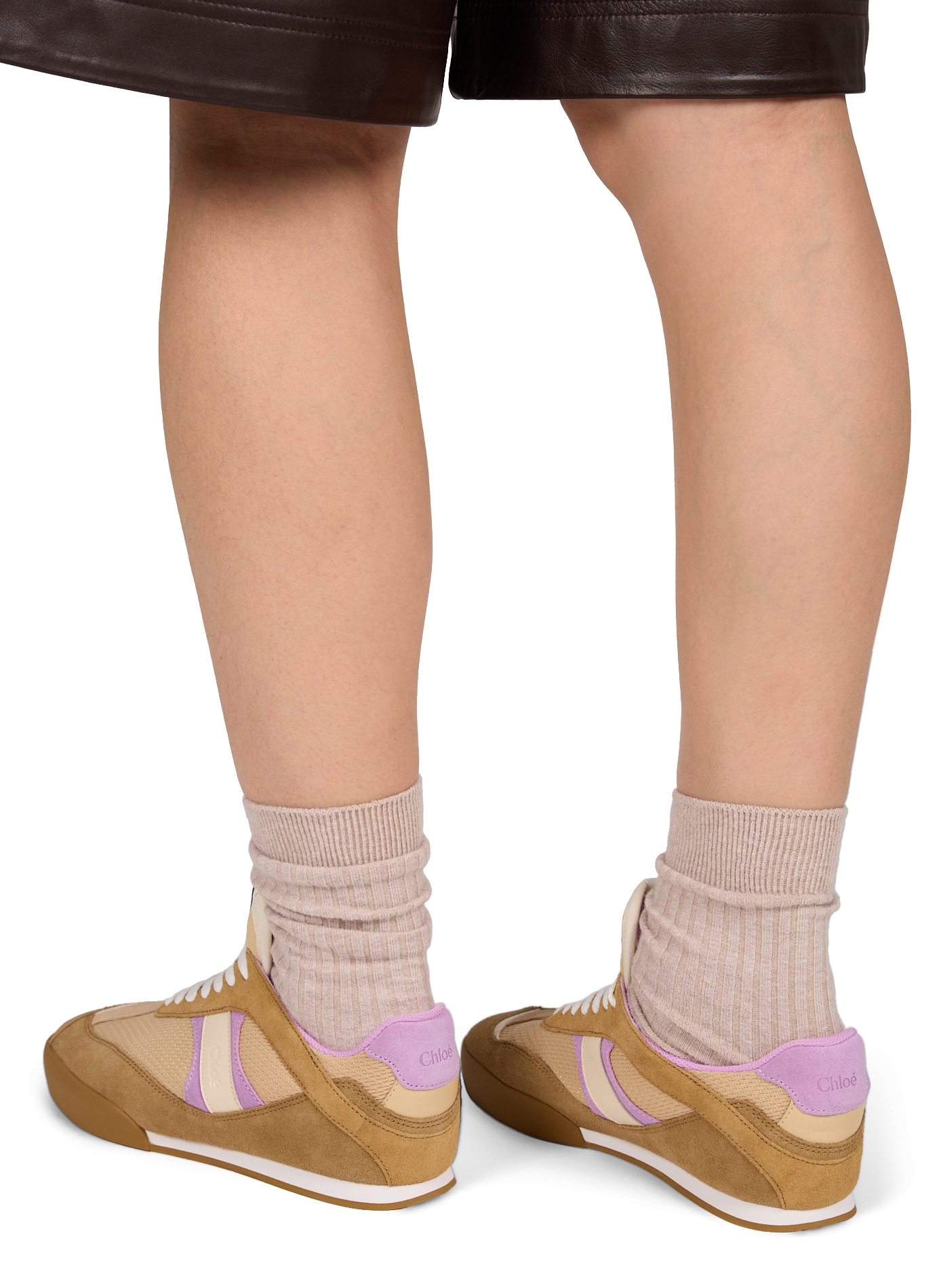 Leather sneakers CHLOÉ Beige