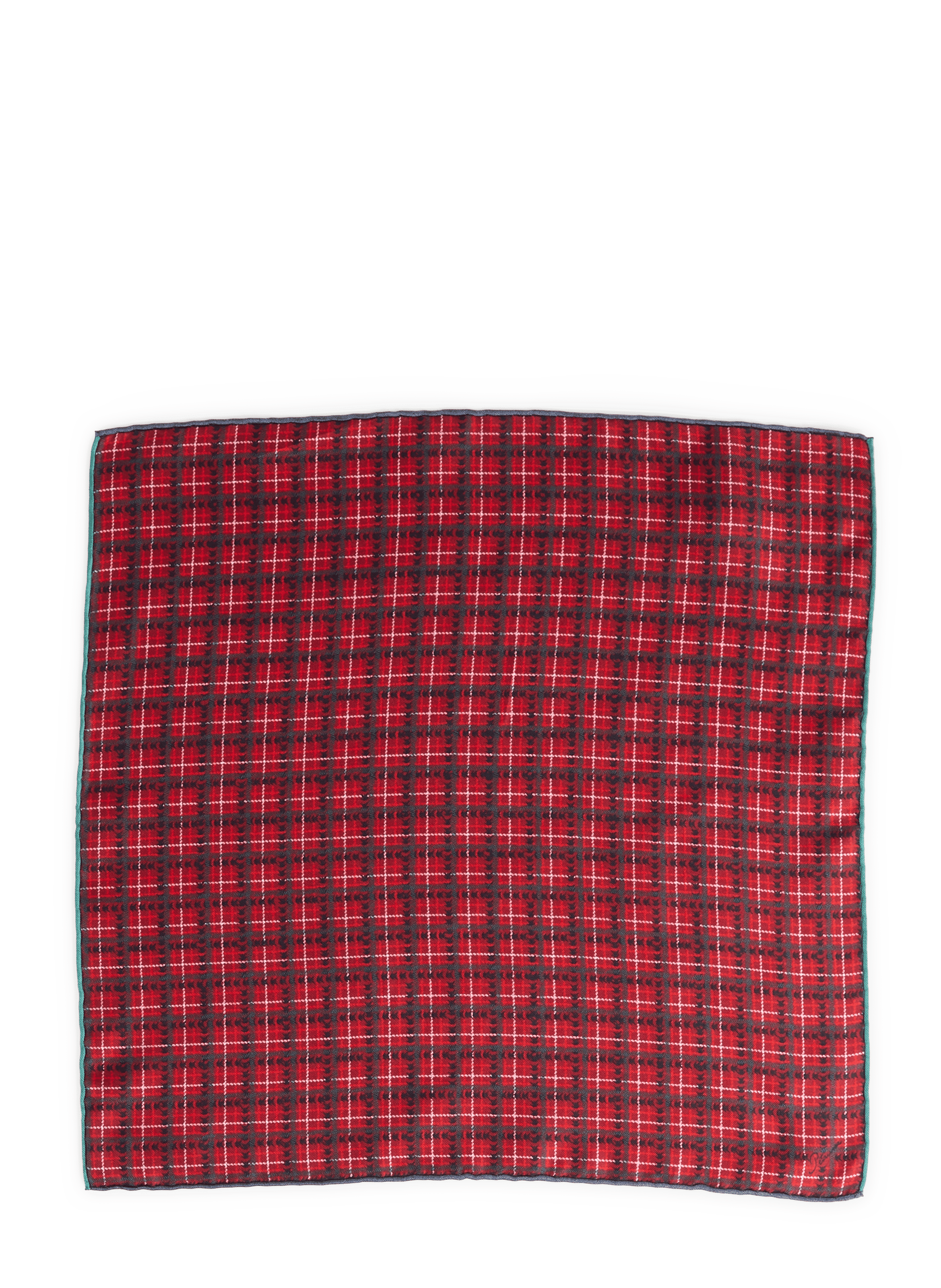 Square silk printed scarf PETRUSSE Red