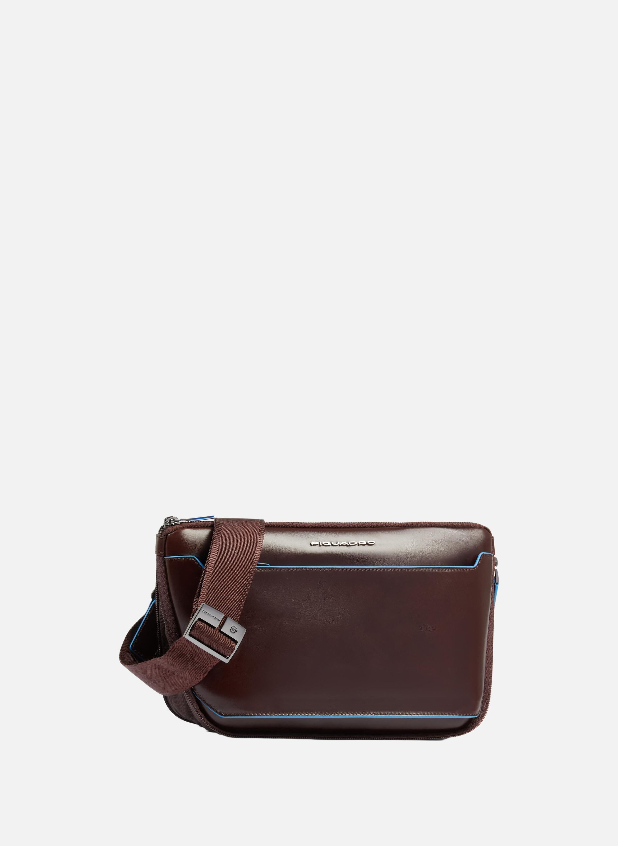 Erweiterbare flache gürteltasche PIQUADRO Braun