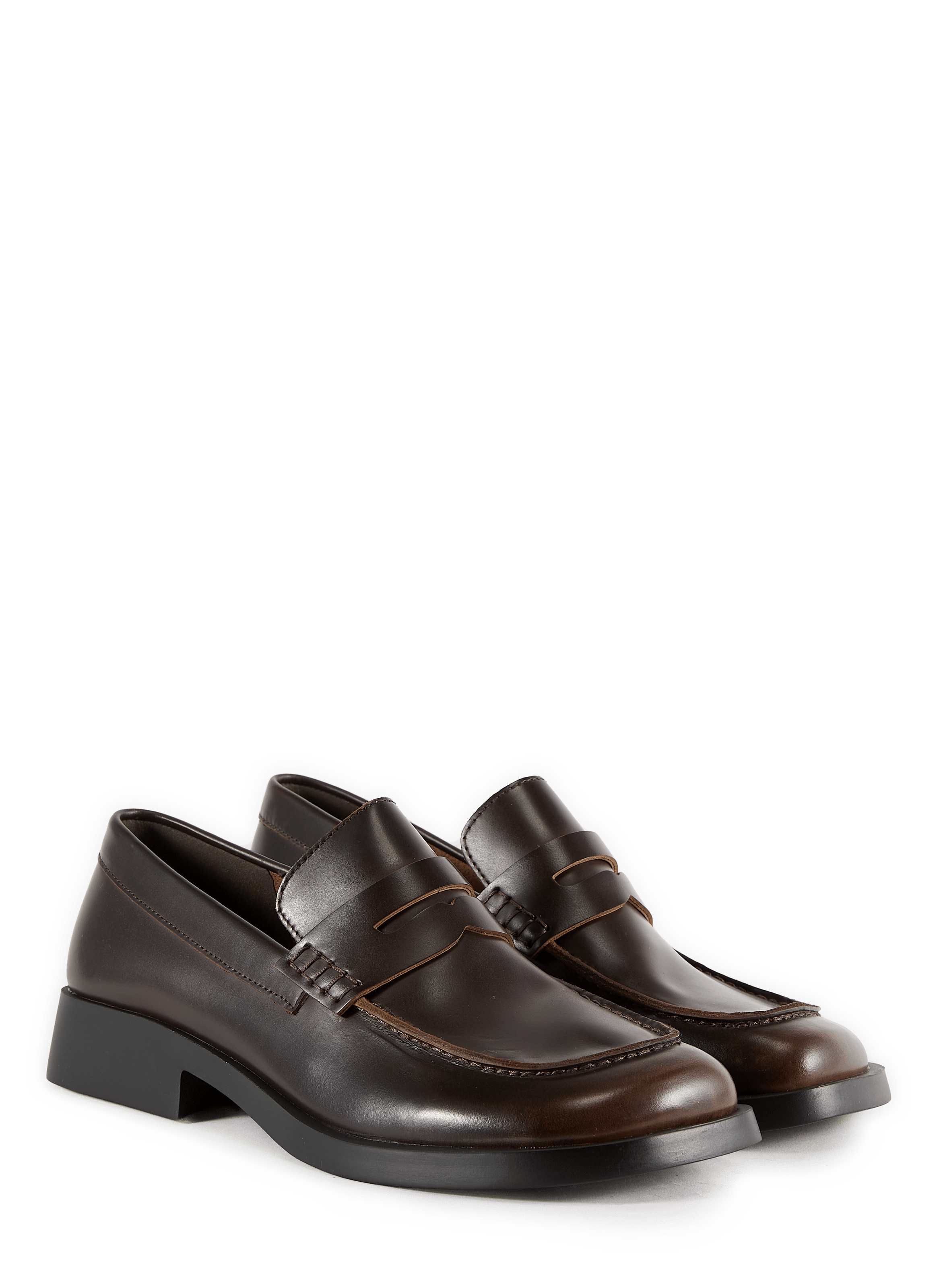 Mocassins carrés Dana en cuir CAMPER Marron